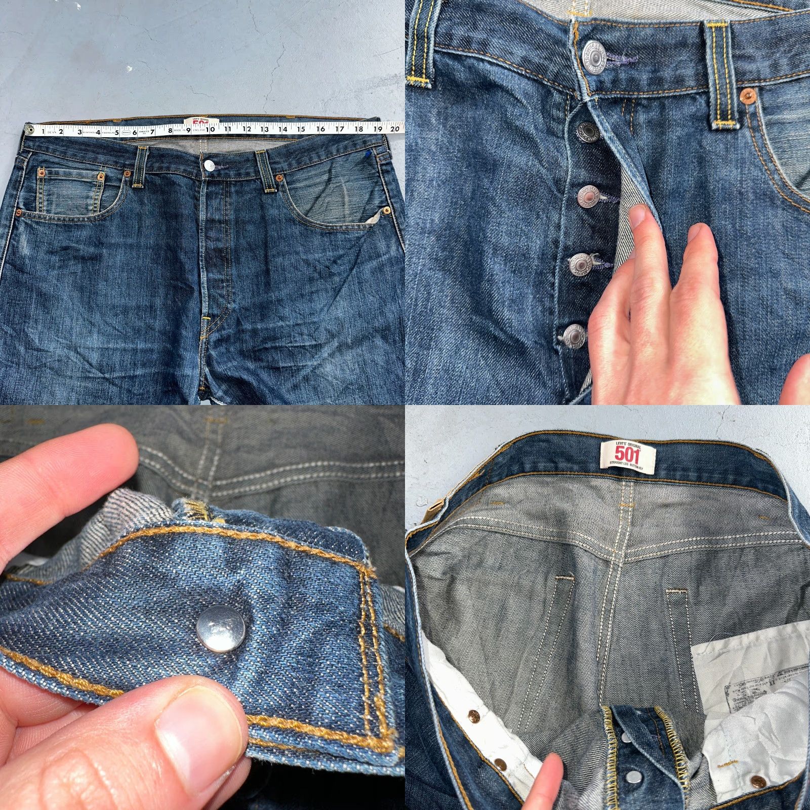 Levi's VINTAGE Levis 501 Jeans 38x34 38x33 Act Blue Med Wash Y2K XX Straight Leg Size US 38 / EU 54 - 8 Thumbnail