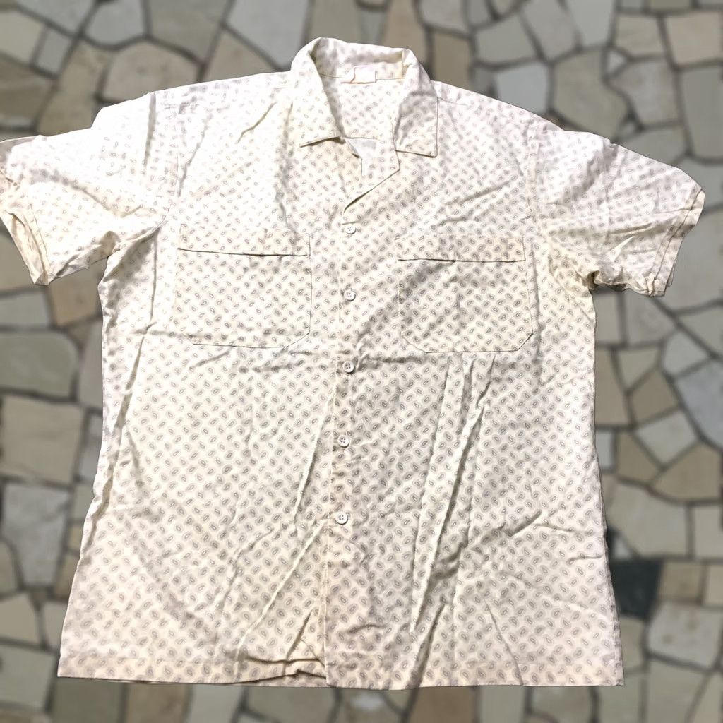 Etro VINTAGE sun classic Shirt Mens M Yellow pockets 70s style Short Sleeve Button-Up Cotton Casual, Classic, Vintage Mens Size US M / EU 48-50 / 2 - 1 Thumbnail