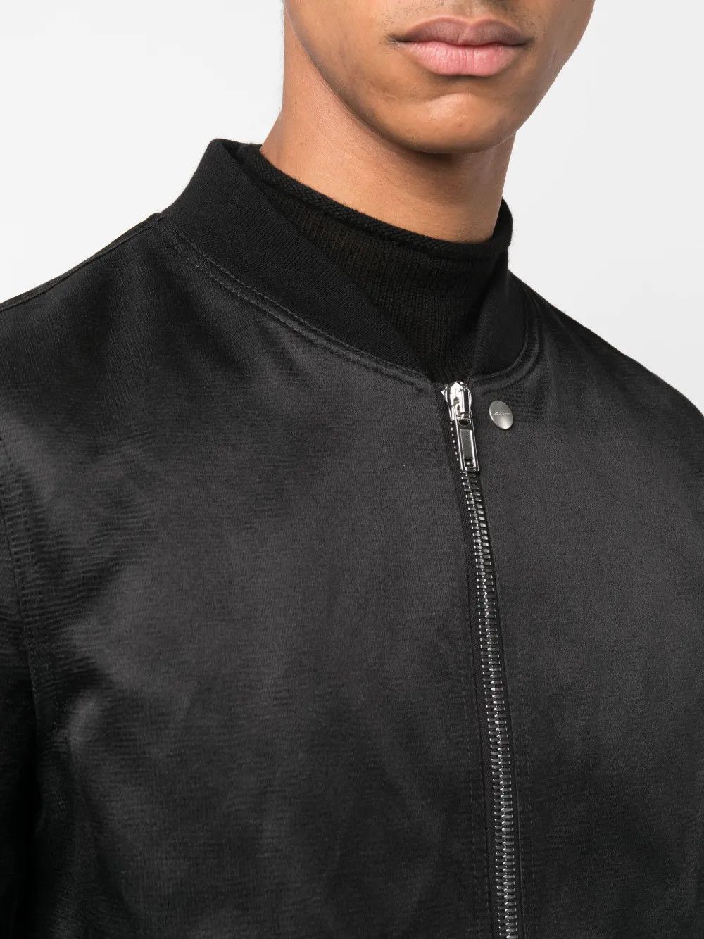 Rick Owens o1y0325 Bomber Jacket in Black Size US S / EU 44-46 / 1 - 2 Thumbnail