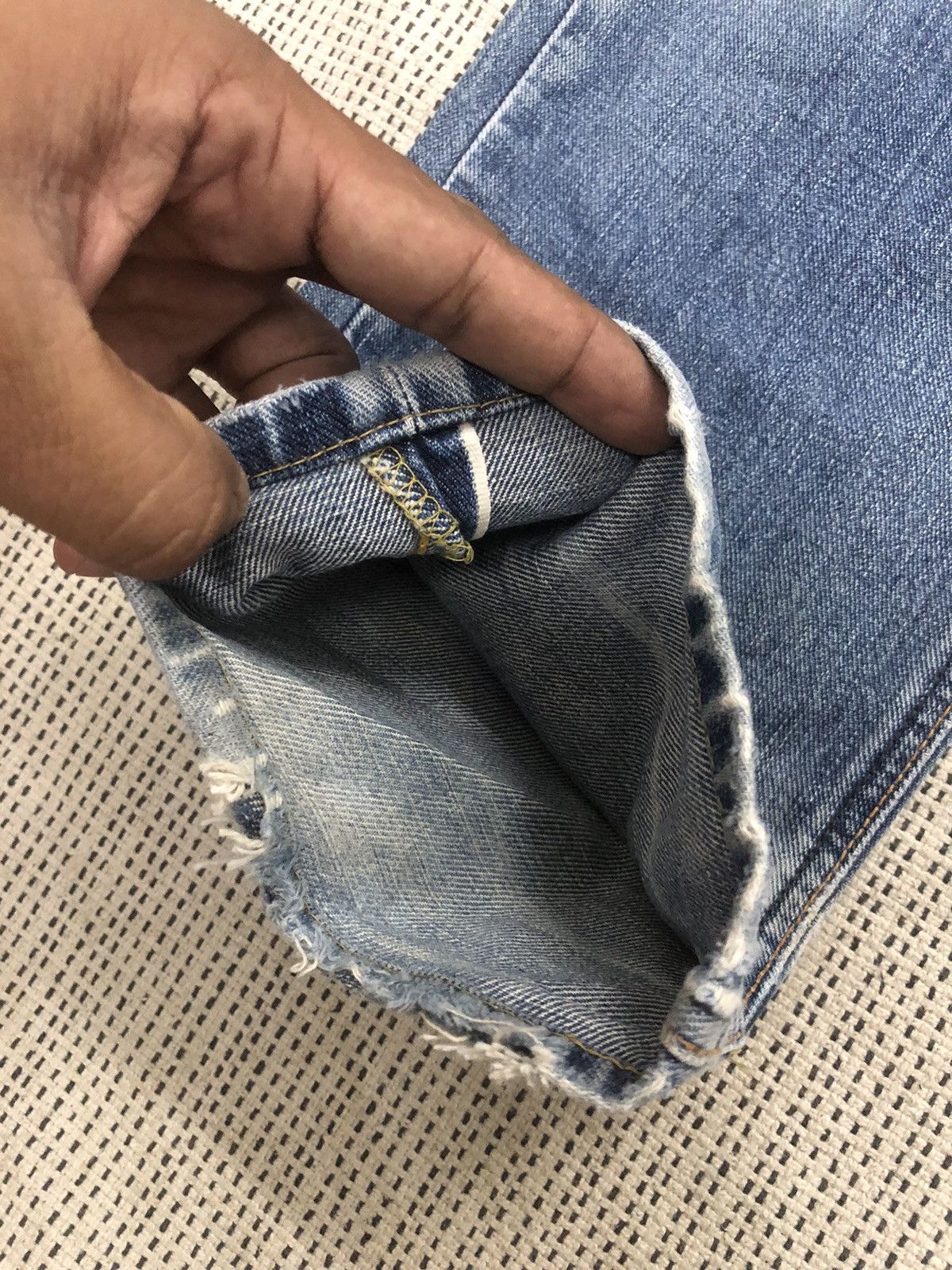 Lee × Vintage Redline Vintage Lee Distressed Half Selvedge Denim W30 Size US 30 / EU 46 - 7 Thumbnail