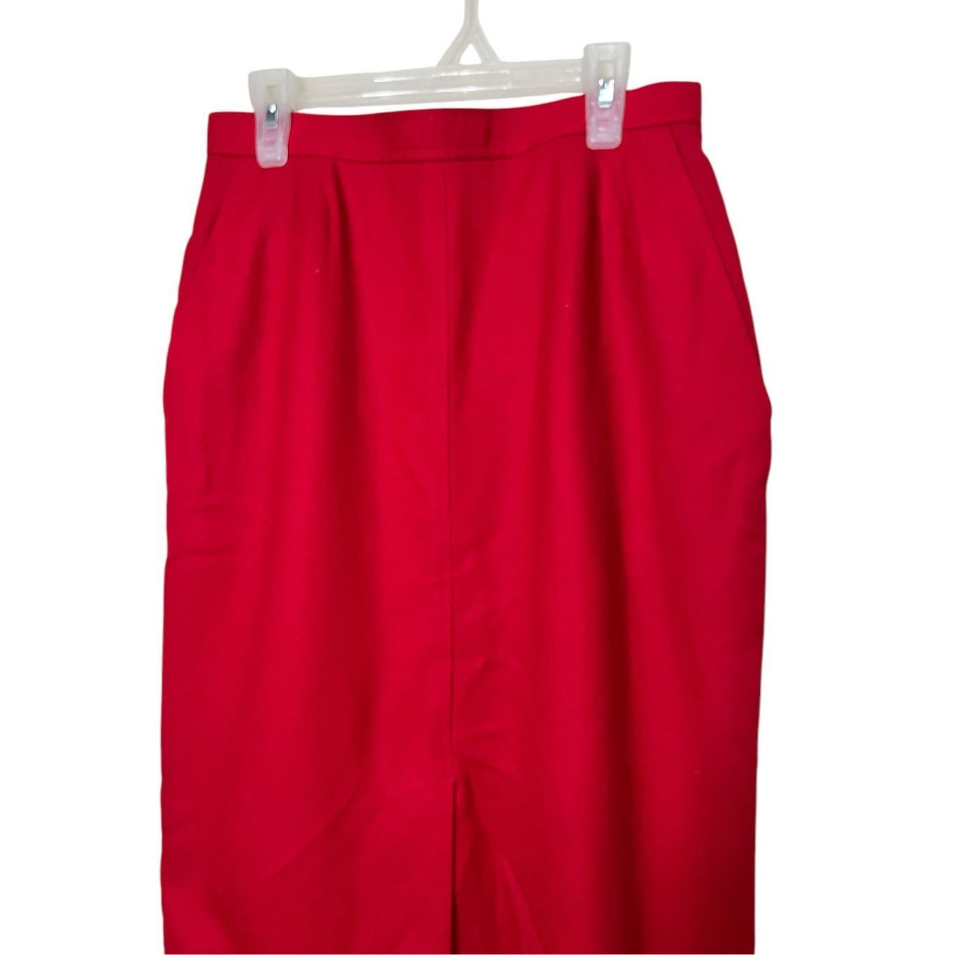 Evan Picone Vintage Evan Picone 100% Wool Skirt Womens Size 8 Red Lined Union Made USA Size 30" / US 8 / IT 44 - 2 Thumbnail