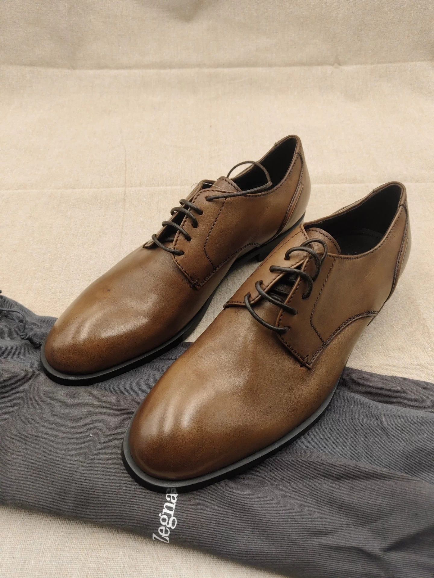 Ermenegildo Zegna Zegna Mainline Distressed Leather Derby 41.5,43,43.5 New Size US 8.5 / EU 41-42 - 1 Thumbnail