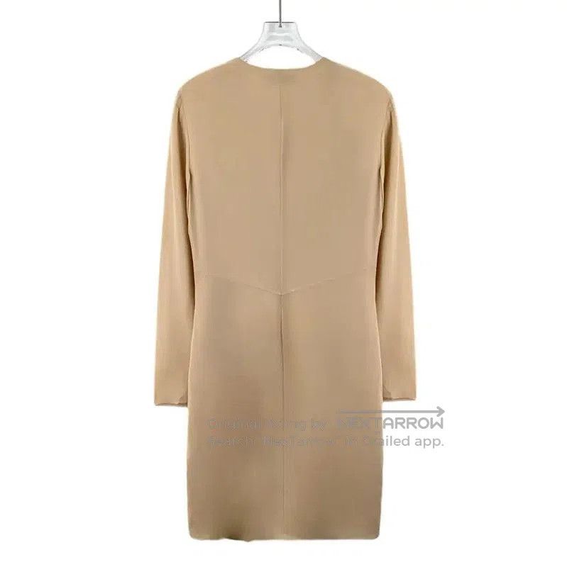 Dior Dior Beige Silk Long Sleeve Dress . Size XS / US 0-2 / IT 36-38 - 2 Thumbnail