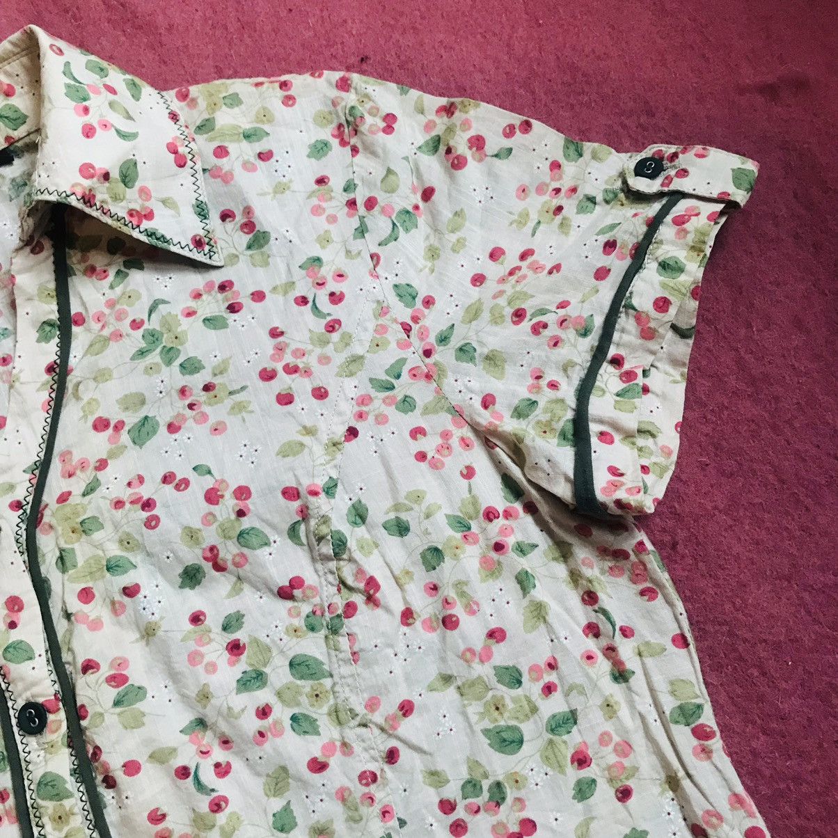 Japanese Brand Cherry Picker Open Collar Shirt Size M / US 6-8 / IT 42-44 - 2 Thumbnail