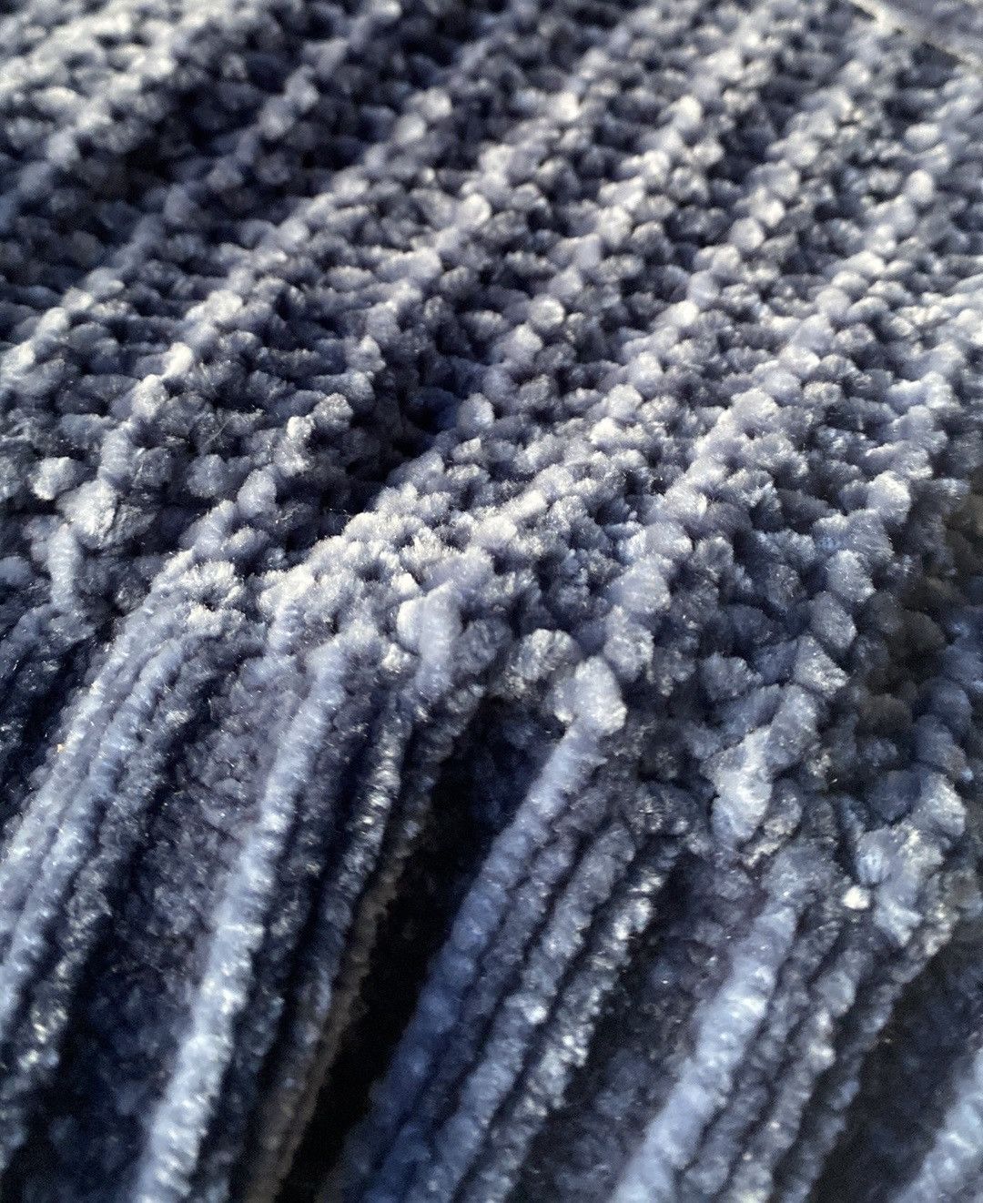 Forever 21 F21, Muted Blue, Chenille, Cropped, Oversized Hooded Sweater Size S / US 4 / IT 40 - 8 Thumbnail