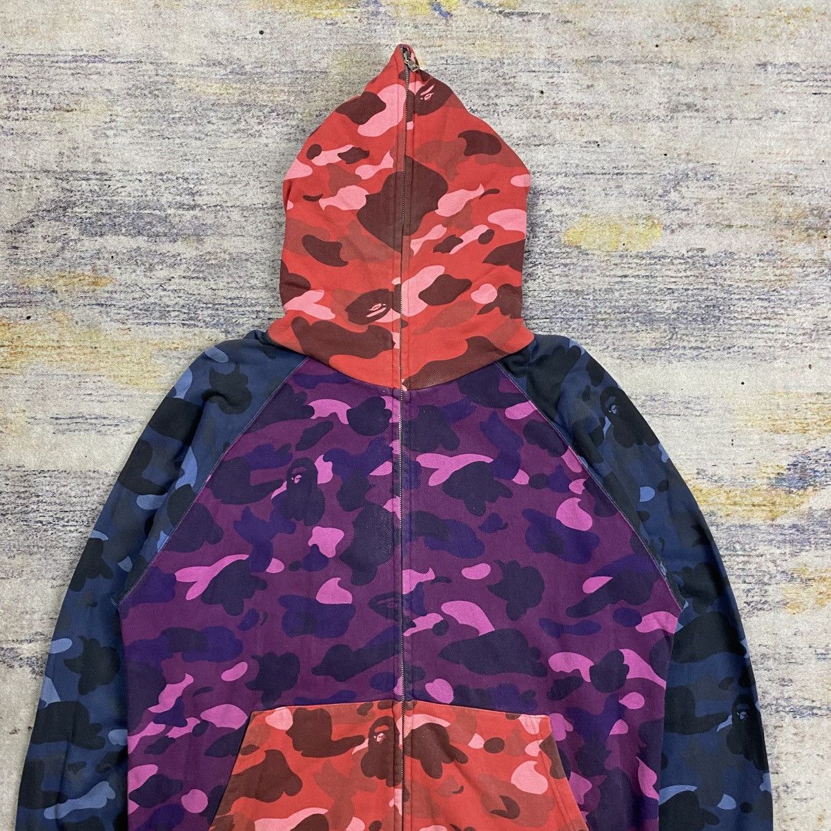 Bape Bape candy camouflage multi color full zip hoodie Size US L / EU 52-54 / 3 - 3 Thumbnail