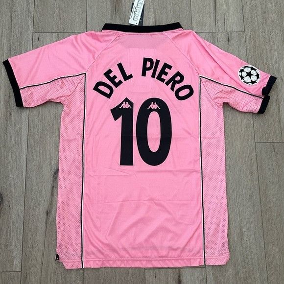 Kappa Juventus 97/98 Alessandro Del Piero #10 Retro Pink Soccer Je Size US XXL / EU 58 / 5 - 2 Thumbnail