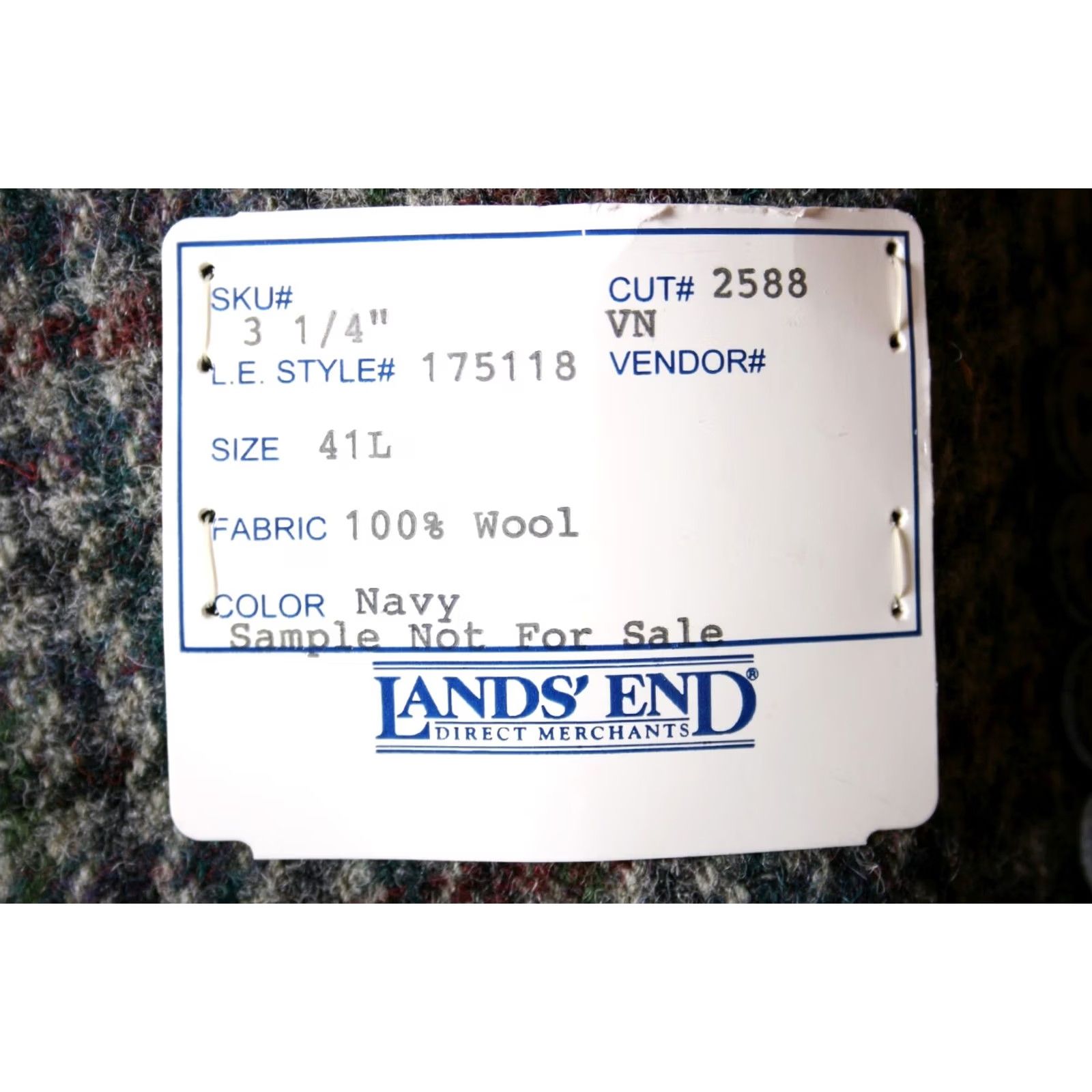 Lands' End Lands' End Houndstooth 100% Wool 3-Button Blazer Sport Coat Sz. 41L Men Jacket/Coat Long Multicolor Wool 3-Button Sports Coat Size 42R - 7 Thumbnail