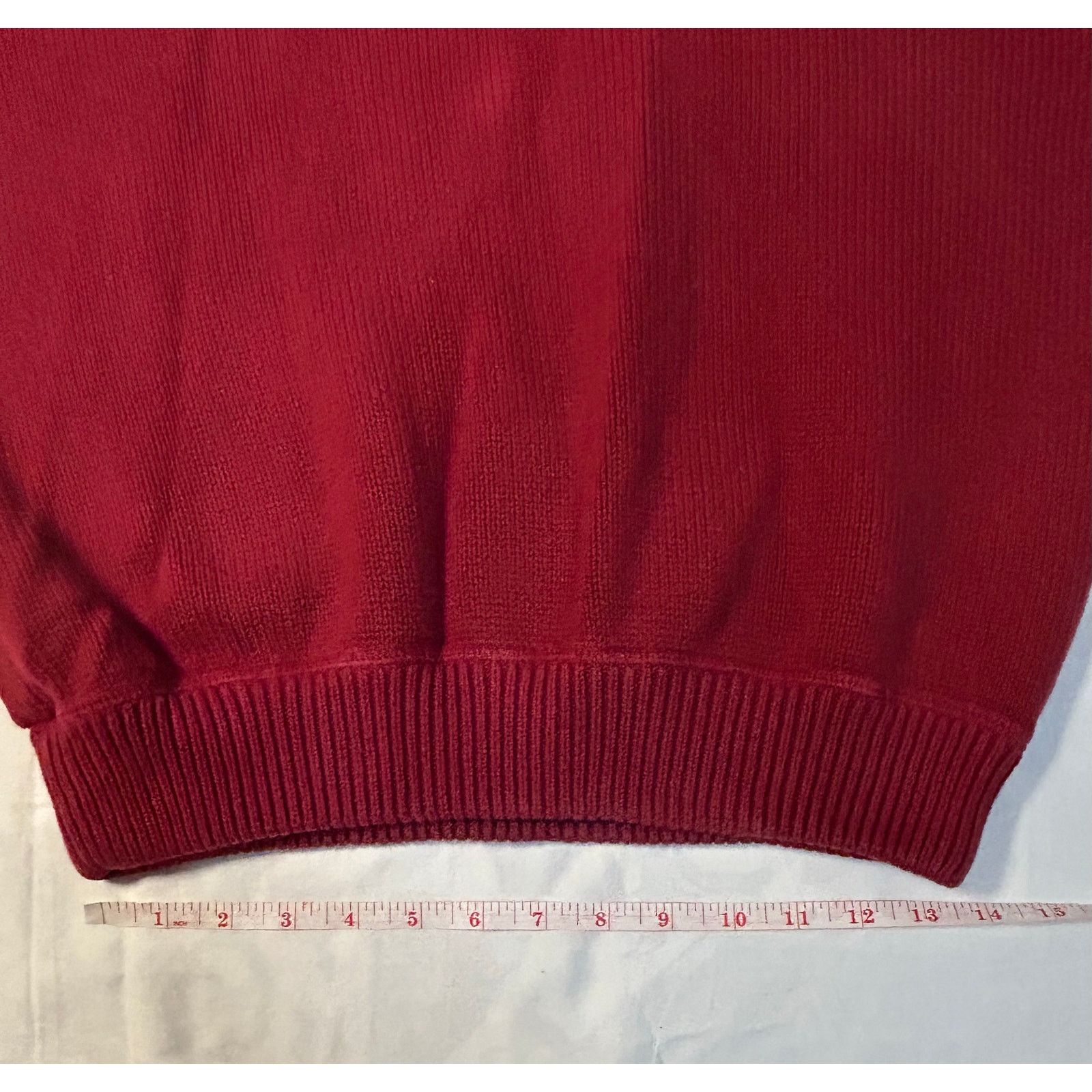 Tommy Hilfiger Rare 90s Tommy Hilfiger Maroon Heavy Weight Sweater Size L Size US L / EU 52-54 / 3 - 7 Thumbnail