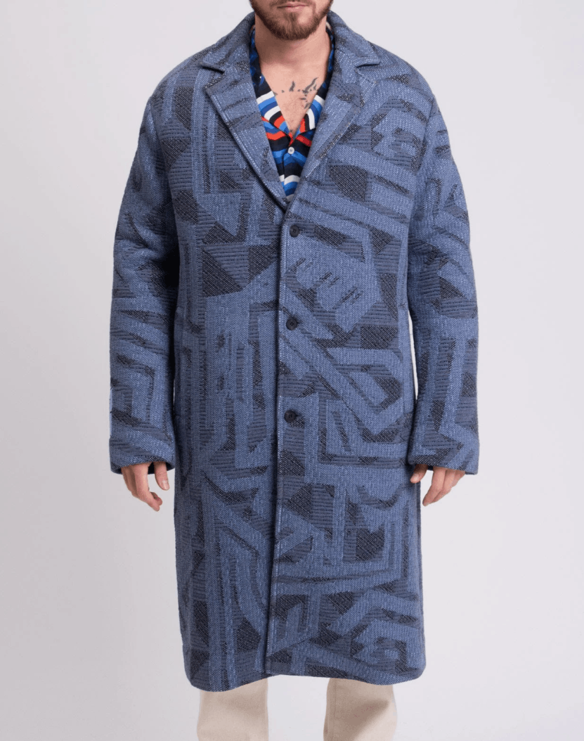 Alexander McQueen MCQ Jacquard Knit Coat Size US M / EU 48-50 / 2 - 1 Thumbnail