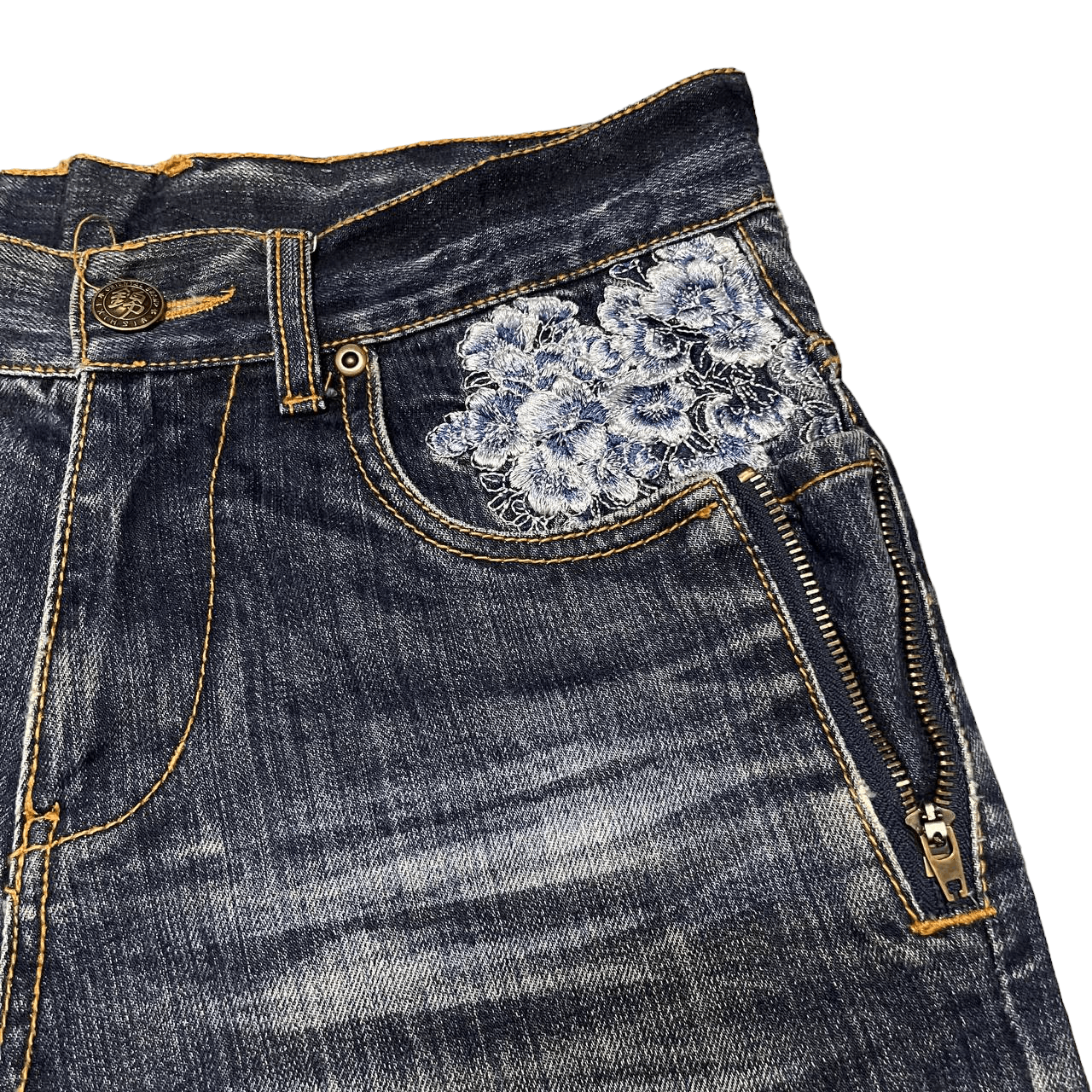 Beauty Beast Vintage Oriental Brand by Nishiki Denim Jeans Size US 30 / EU 46 - 5 Thumbnail
