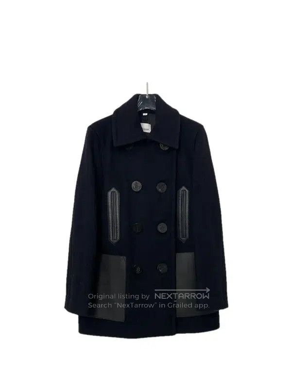 Burberry Burberry Black Wool Peacoat for Men. Size US S / EU 44-46 / 1 - 1 Thumbnail