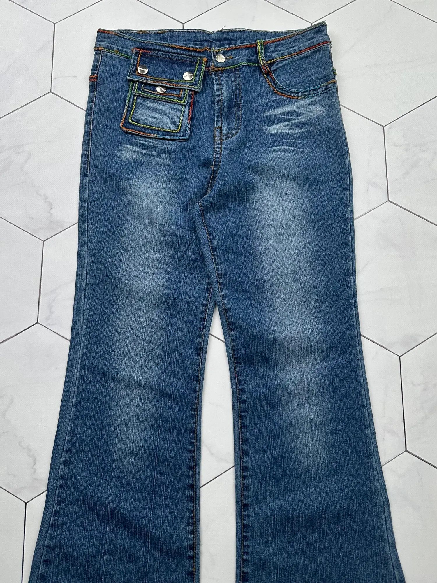 Japanese Brand Vintage Flare Jeans (B499)E2 Size 27" / US 4 / IT 40 - 2 Thumbnail