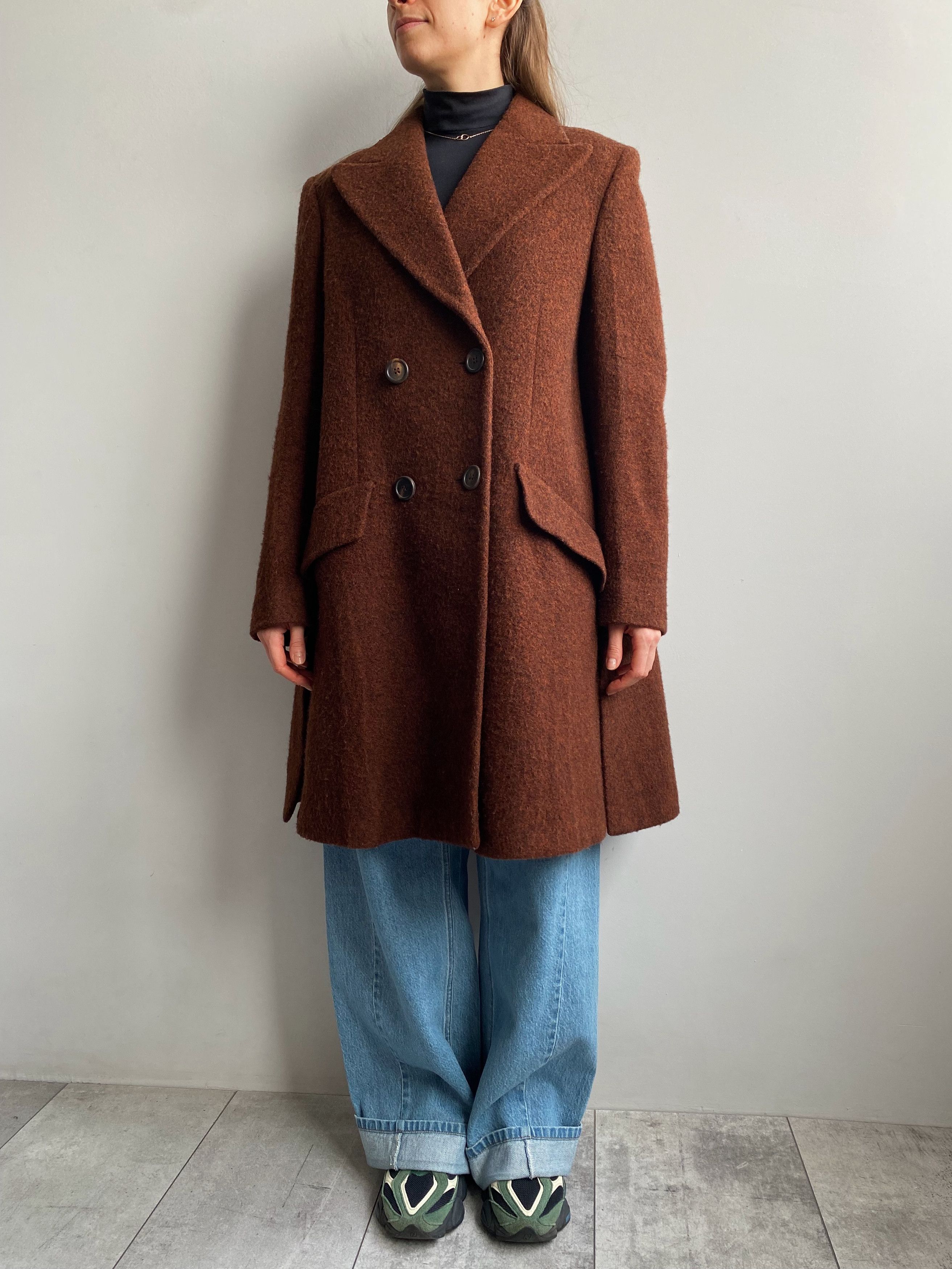 Prada PRADA Women’s Lana Wool Oversized Coat Size 42 Size M / US 6-8 / IT 42-44 - 2 Thumbnail