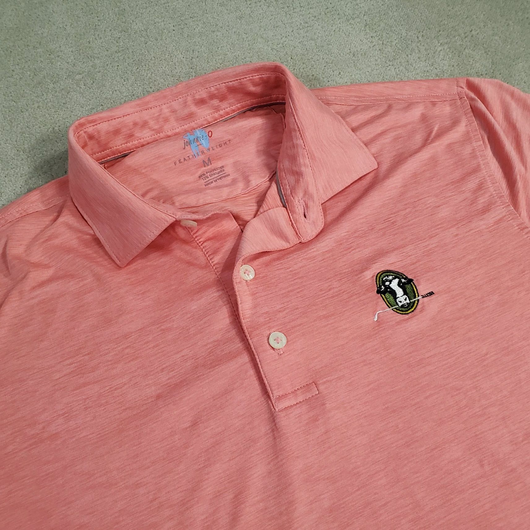 johnnie-O johnnie-O Polo Shirt Mens M Red Performance Stretch Collared Shirt Polo Logo Breathable Casual Golf Size US M / EU 48-50 / 2 - 2 Thumbnail