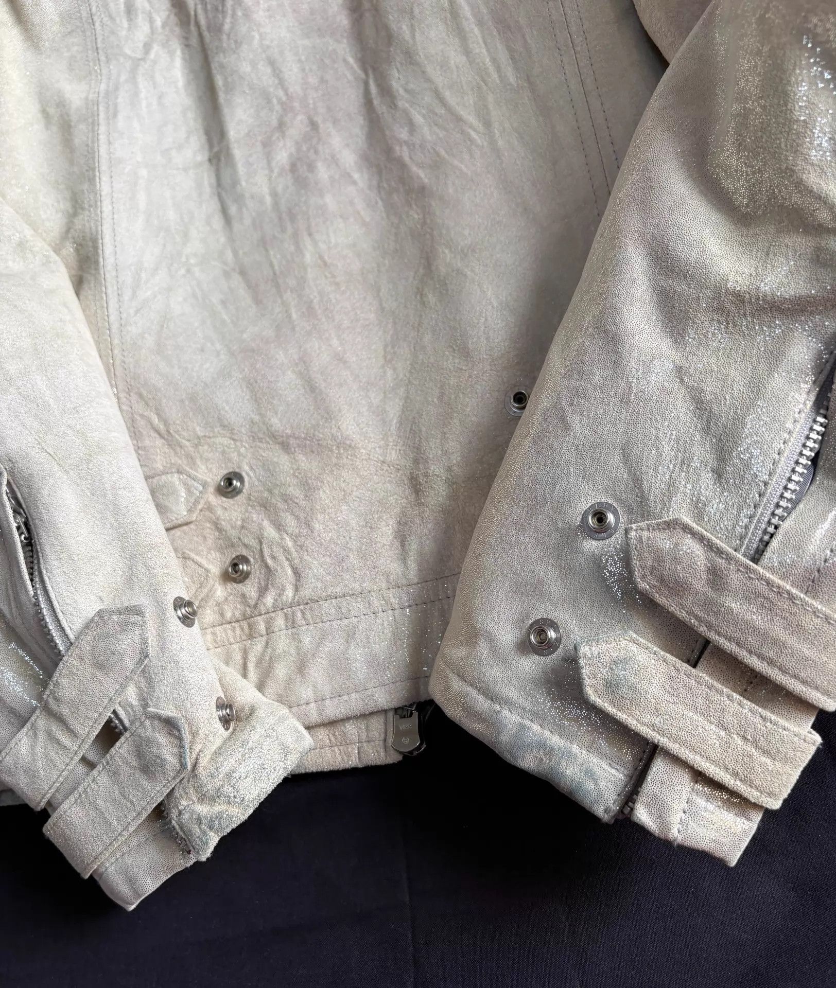 Tornado Mart Tornado Mart Leather Jacket Japanese Rare Waxed Strap L Size US L / EU 52-54 / 3 - 8 Thumbnail