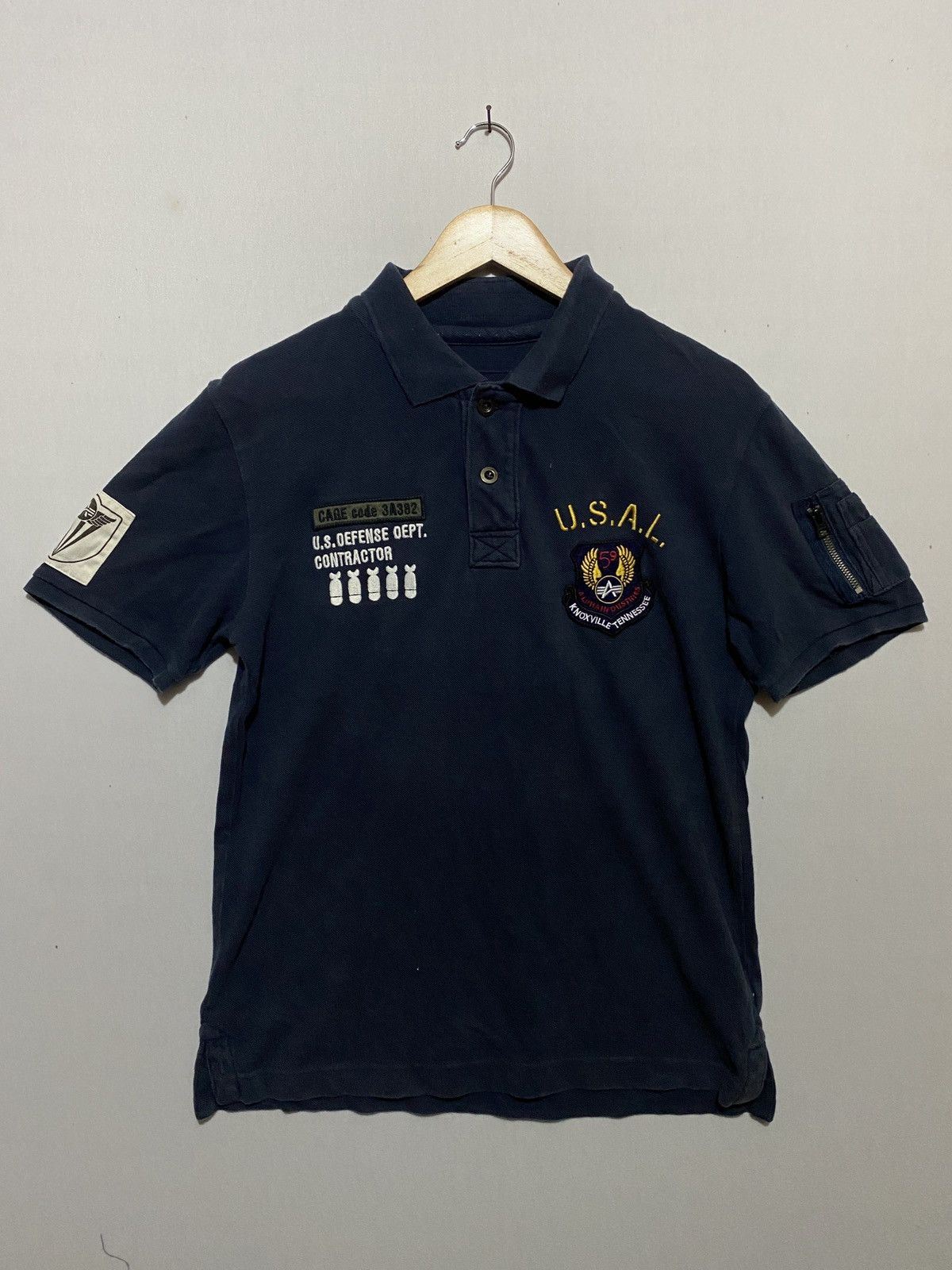 Alpha Industries × Vintage Rare🔥 Vintage alpha industries tactical polo tee Size US L / EU 52-54 / 3 - 1 Thumbnail