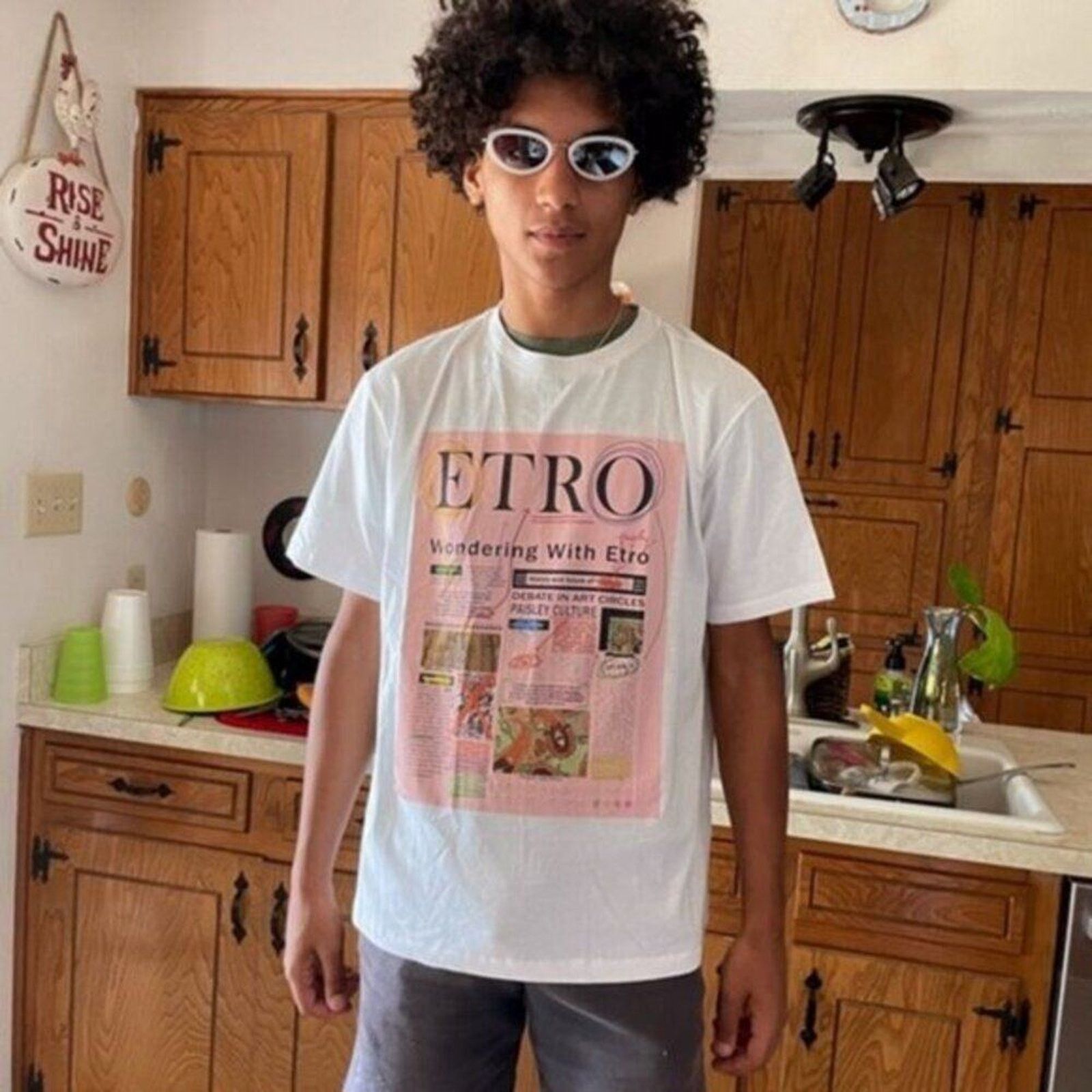 Etro Etro archive print cotton tee White Size 10 Size L / US 10 / IT 46 - 4 Thumbnail