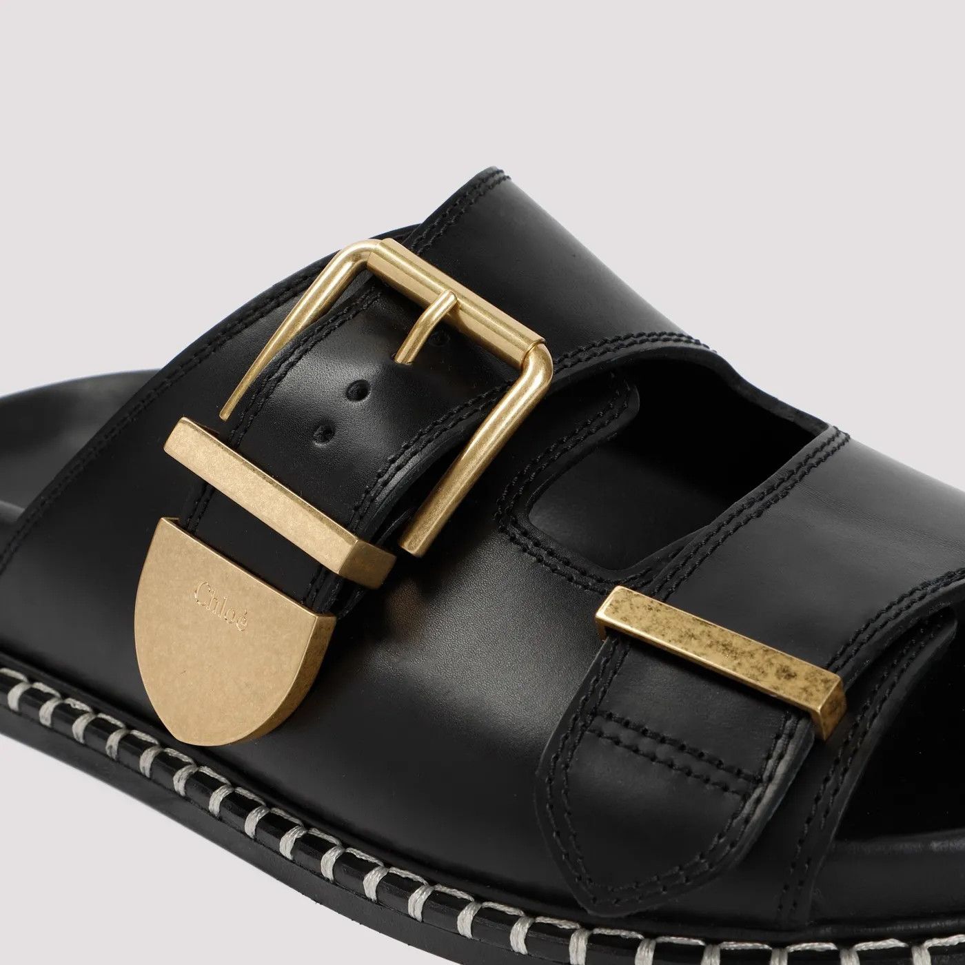 Chloe o1loc1c0425 Rebecca Slides in Black Size US 7 / IT 37 - 4 Thumbnail