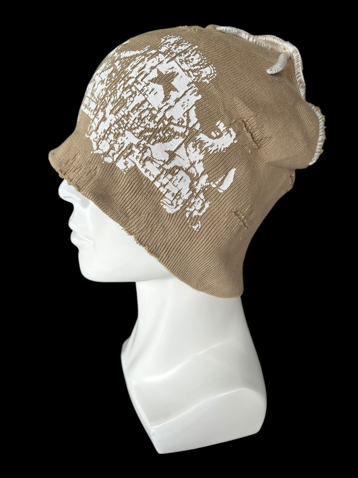 Japanese Brand × Kapital × Vintage Japanese Distressed Punk Style Beanie Hats Rare☠️☠️ Size ONE SIZE - 4 Thumbnail