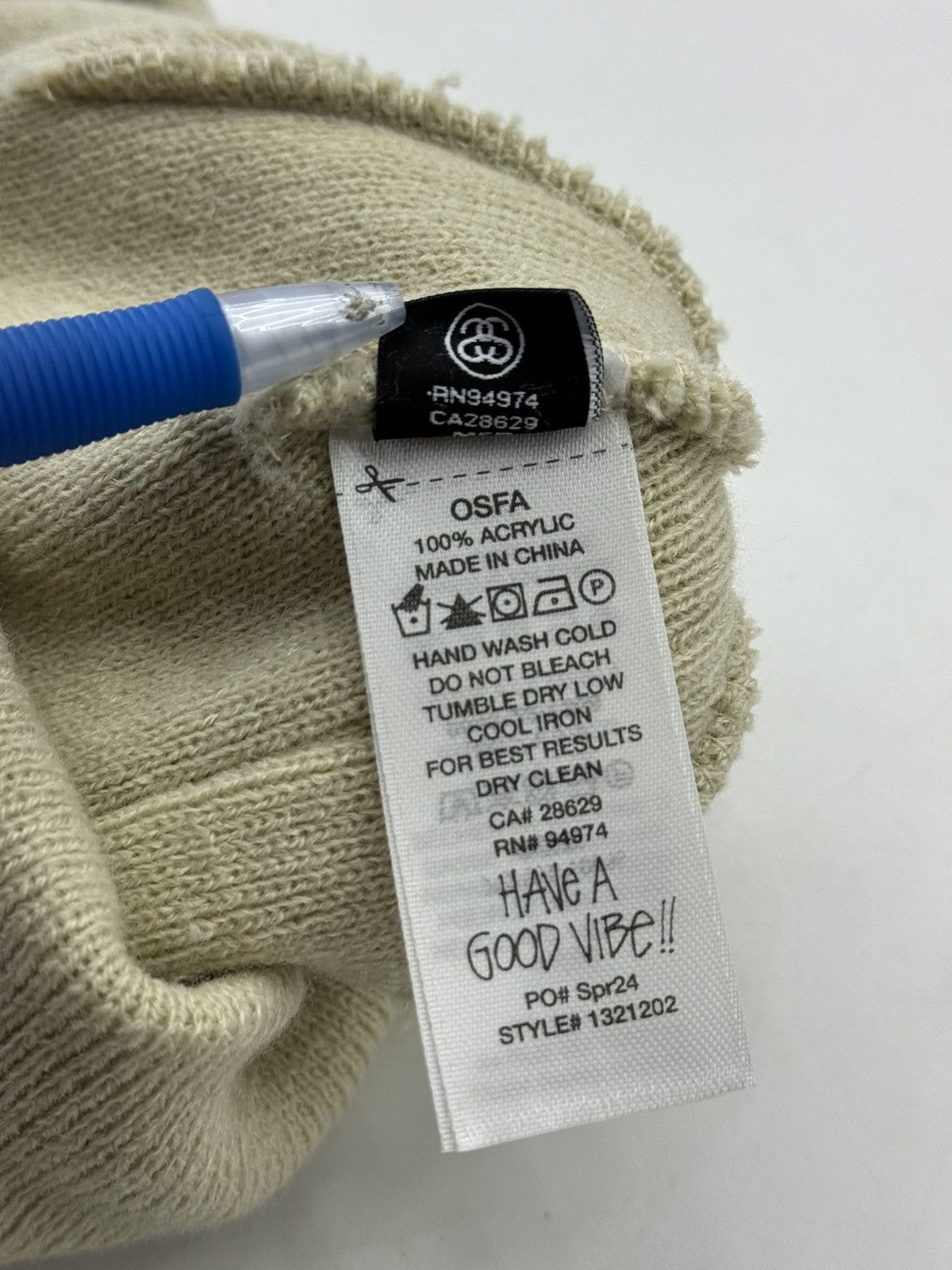 Stussy Stussy Stitch Logo Skullcap Beanie Sand Size ONE SIZE - 4 Thumbnail