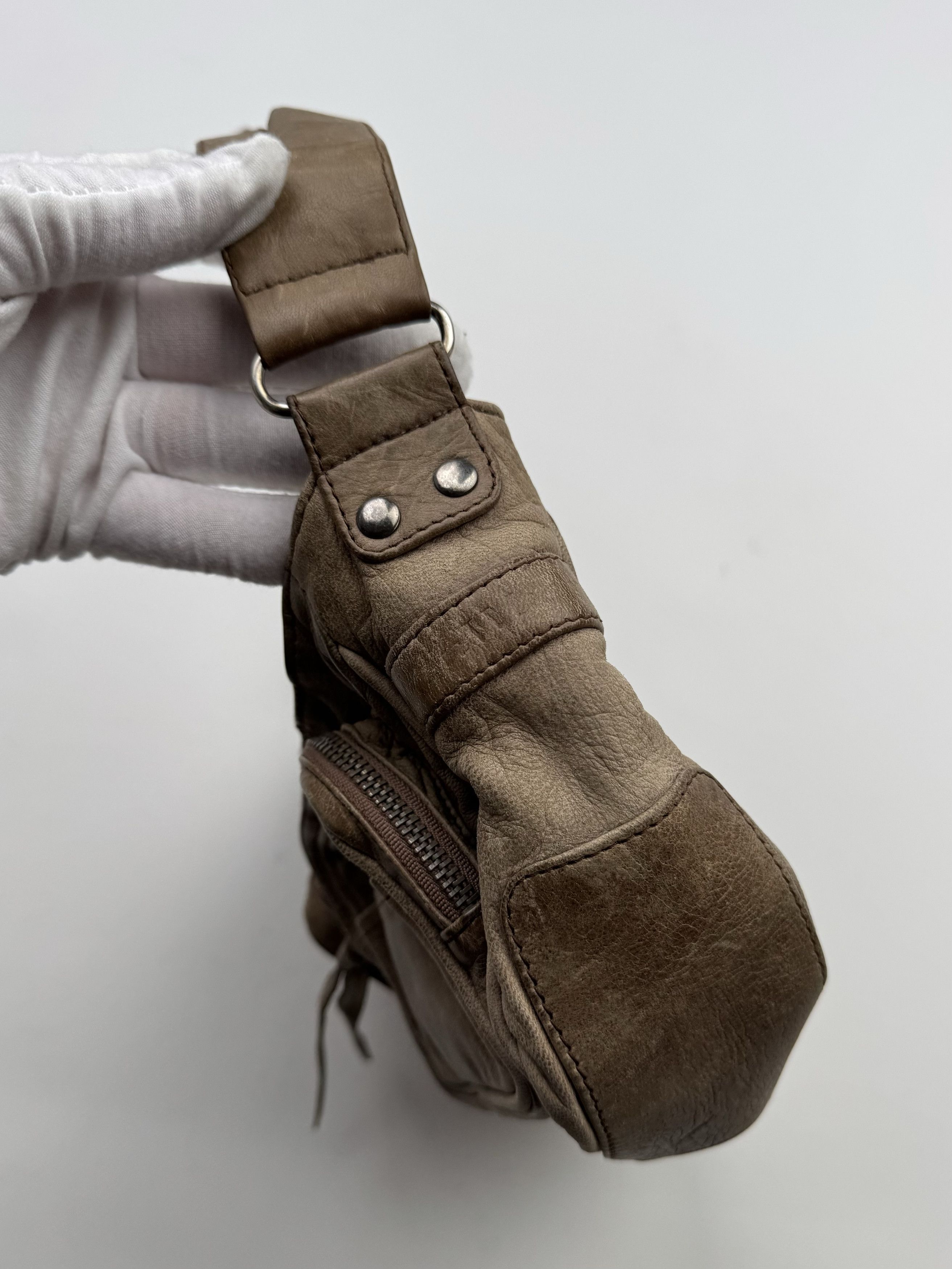 Vintage 90's Leather Multi-Pocket Bag C444(V4)E2 Size ONE SIZE - 8 Thumbnail