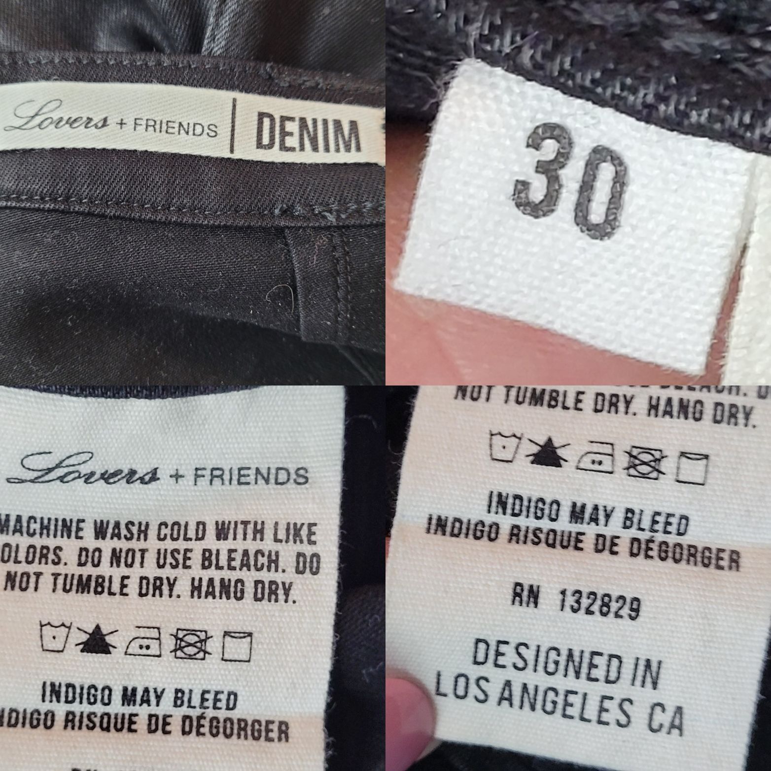 Other Lovers + Friends Denim Black Wax High Rise Skinny Jeans 30 E Size 30" / US 8 / IT 44 - 3 Thumbnail