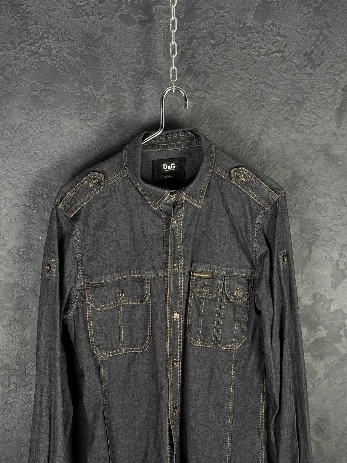 Dolce & Gabbana Dolce & Gabbana Men’s Multipocket Shirt Button Up Size US L / EU 52-54 / 3 - 2 Thumbnail