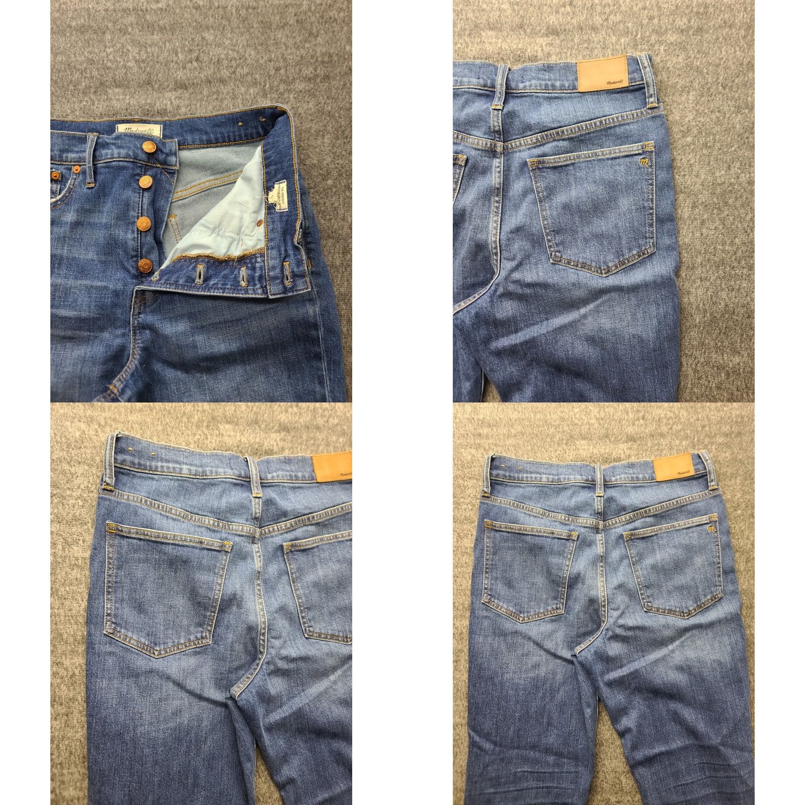 Madewell Madewell Jeans Womens Crop High Rise 27in Inseam 28x27 Button Fly Medium Blue Denim 5-Pocket Regular Fit Vintage No Size 28" / US 6 / IT 42 - 8 Thumbnail