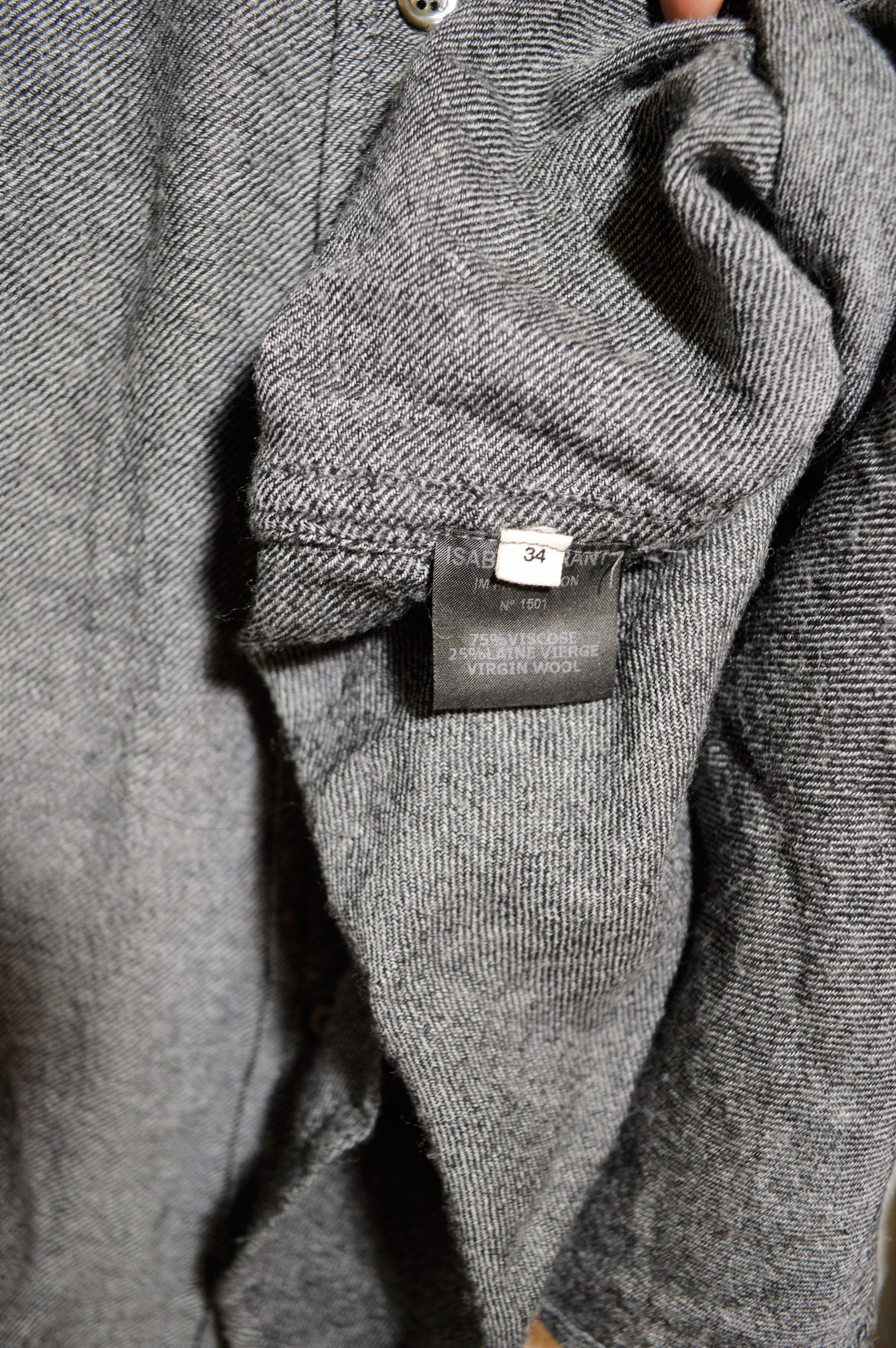 Isabel Marant Etoile Button Down Wool-Blend Shirt Size XS / US 0-2 / IT 36-38 - 6 Thumbnail