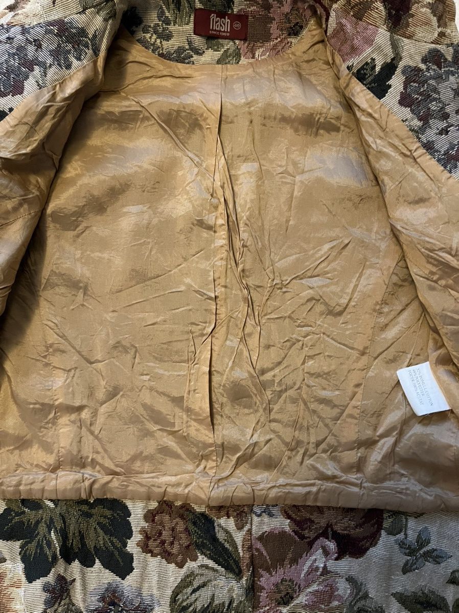 Hedi Slimane Vintage Floral Napoleon Jacket Size US XS / EU 42 / 0 - 5 Thumbnail