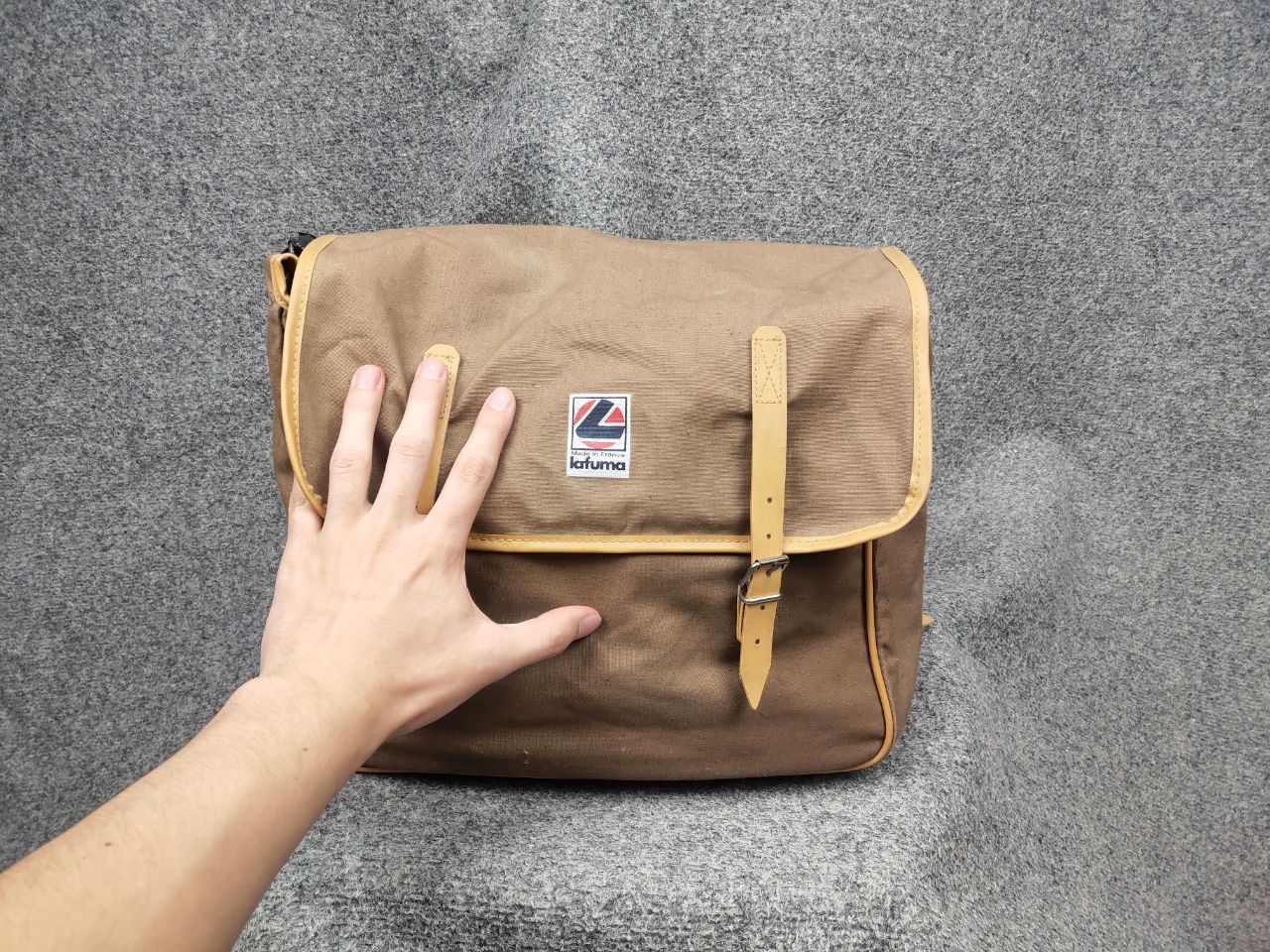 Vintage Vintage 60's Lafuma Two Bicycle Bags in Beige Canvas Bag Size ONE SIZE - 15 Thumbnail