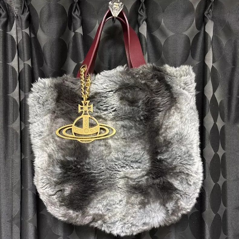 Vivienne Westwood Vivienne Westwood size os Mid-old plush tote bag Size ONE SIZE - 1 Thumbnail