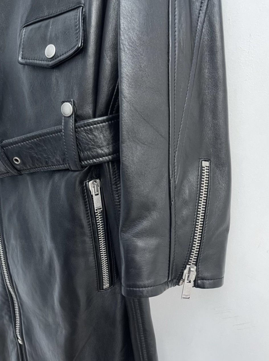Saint Laurent Paris Saint Laurent Longline Leather Biker Jacket Size XS / US 0-2 / IT 36-38 - 5 Thumbnail