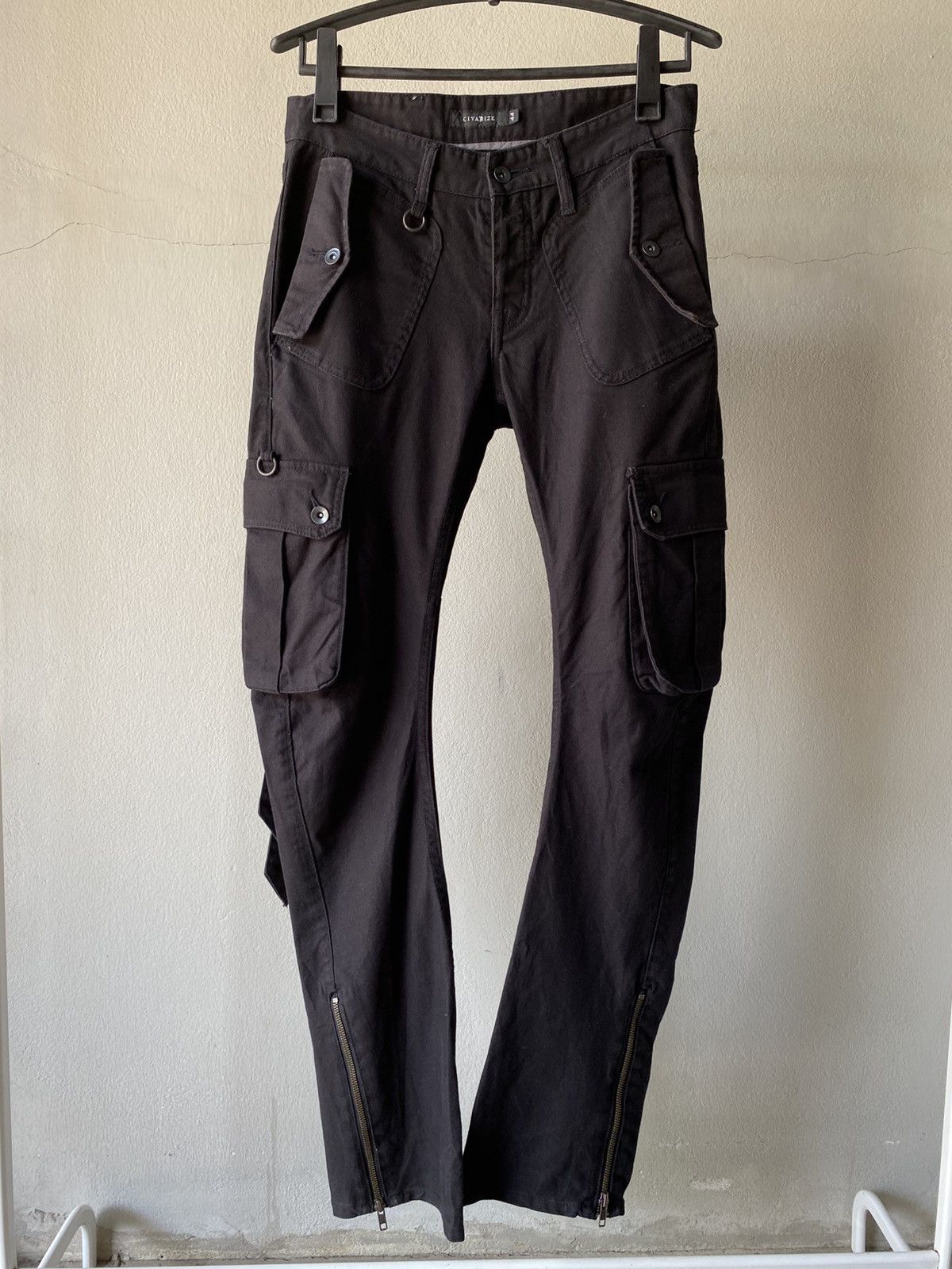 CIVARIZE CIVARIZE Y2K Punk Black Utility Cargo Pants Size US 32 / EU 48 - 13 Thumbnail