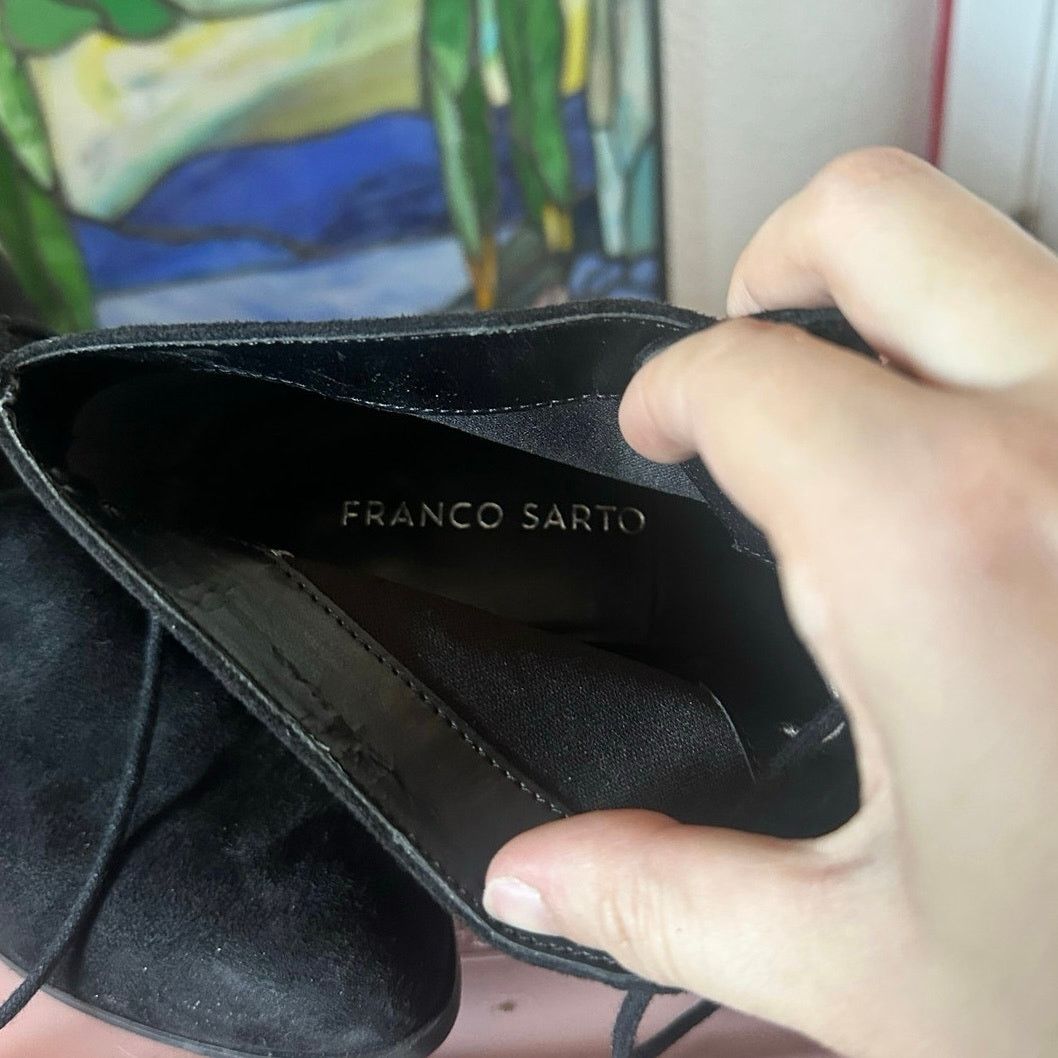 Franco Sarto franko sarto black lace up loafer heels shoes Size US 9 / IT 39 - 3 Thumbnail