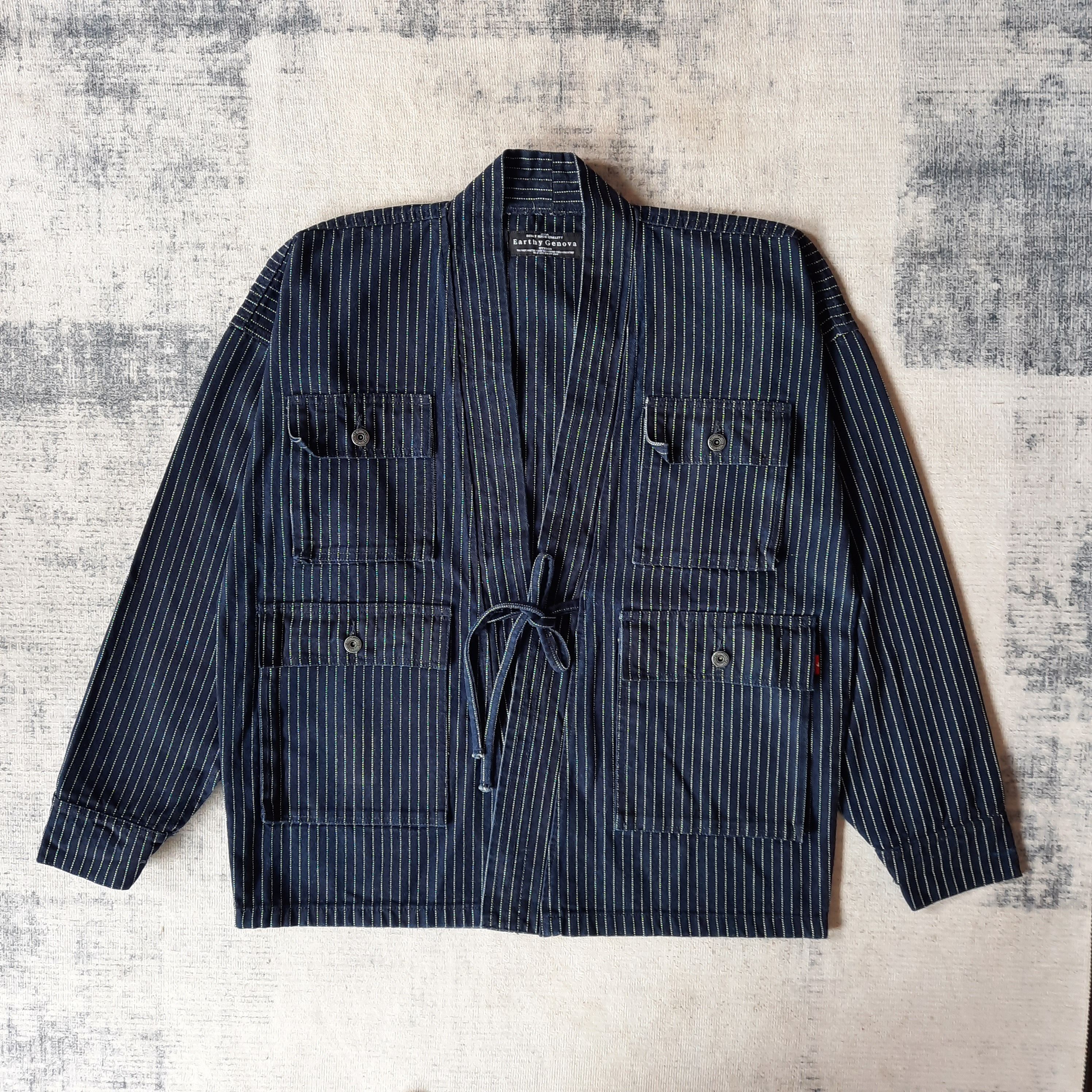 45rpm 🌸 Josho 13.5 oz multipocket indigo wabash kimono jacket Size US L / EU 52-54 / 3 - 2 Thumbnail