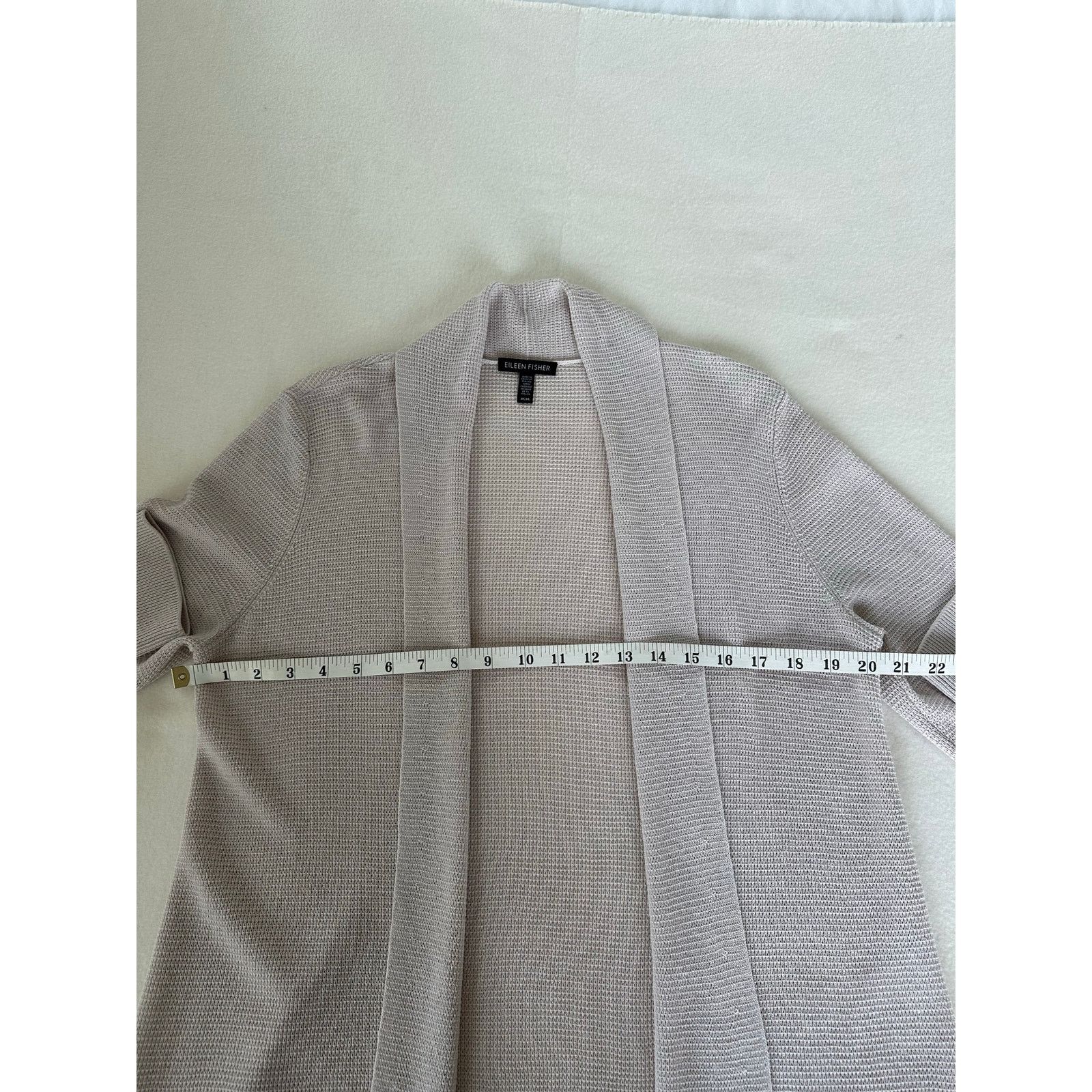 Eileen Fisher Eileen Fisher Lavender Open Front Cardigan Merino Wool M Size M / US 6-8 / IT 42-44 - 3 Thumbnail