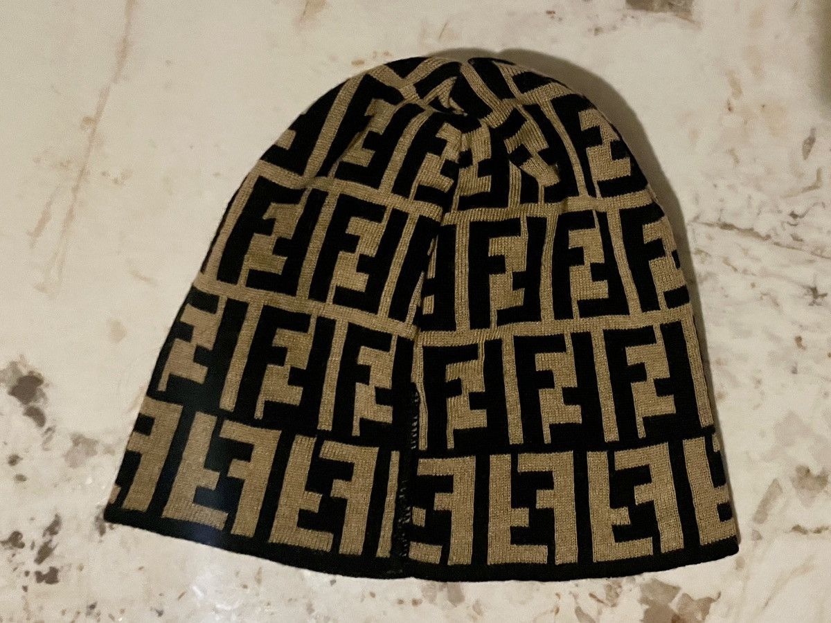 Fendi FENDI Rare Vintage FF Zucca Logomania Beanie Y2K Size ONE SIZE - 7 Thumbnail