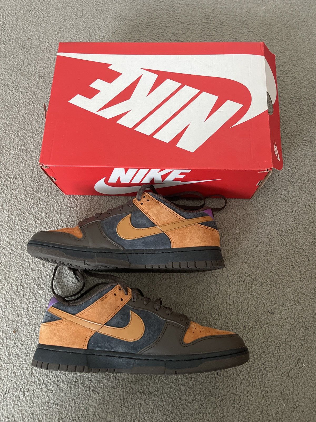 image of Nike Dunk Low Retro Prm Shoes in Brown, Men's (Size 10.5)