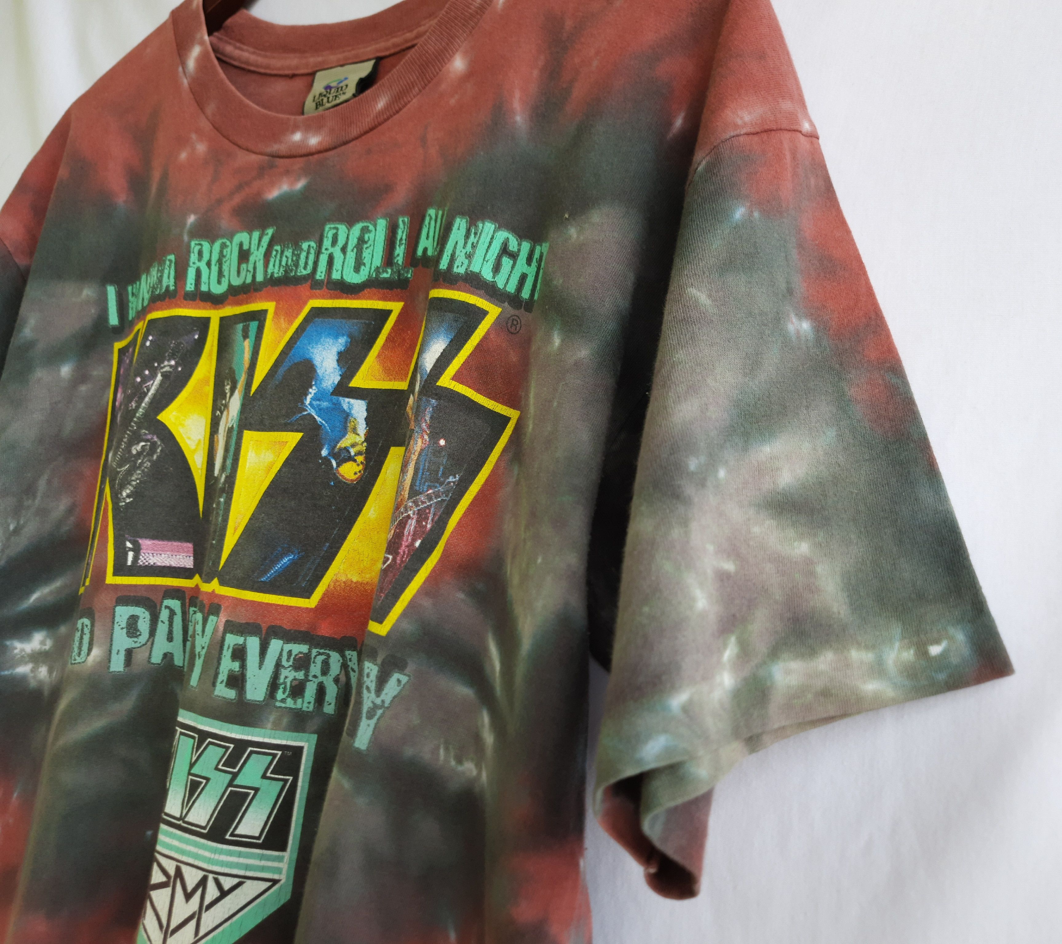Band Tees Vintage 90s KISS Tyedye T-Shirt Size US L / EU 52-54 / 3 - 5 Thumbnail