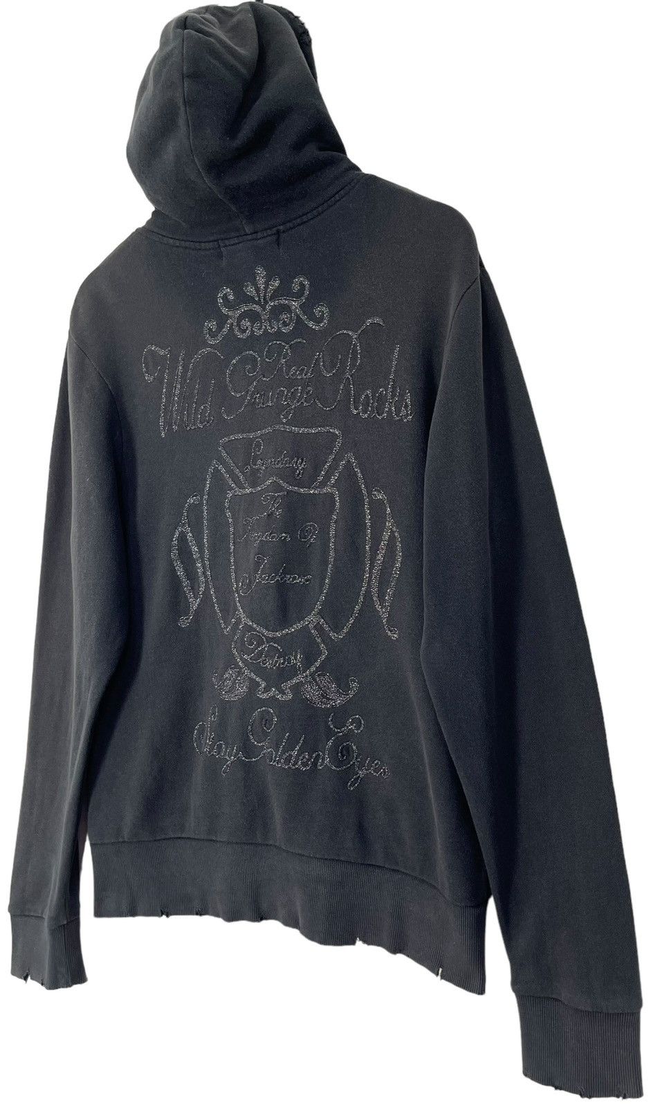 JACKROSE JACK ROSE DISTRESSED STYLE ZIPPED HOODIE Size US L / EU 52-54 / 3 - 4 Thumbnail