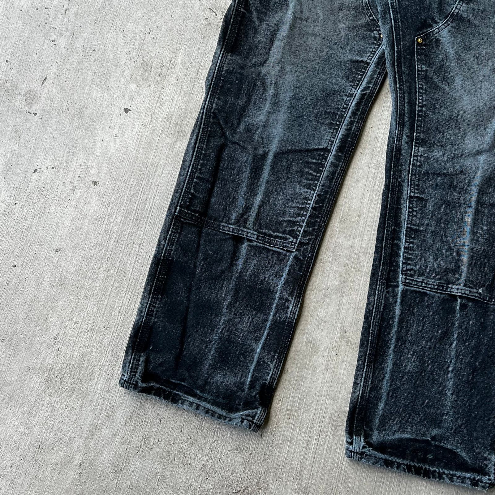 Carhartt × Vintage Carhartt faded black double knee work wear carpenter pants Size US 36 / EU 52 - 4 Thumbnail