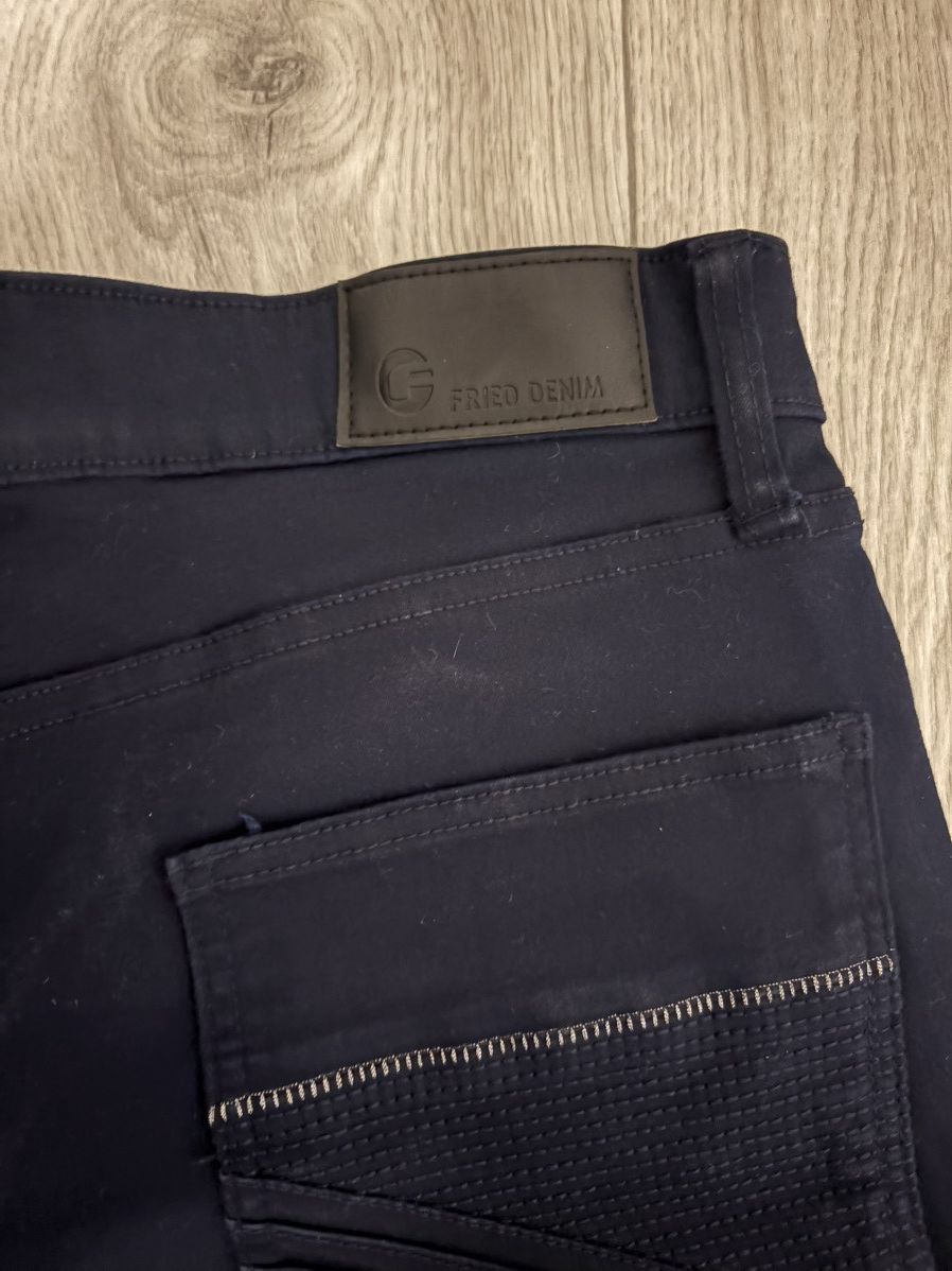 Target Basics Fried-Denim Navy Blue Jeans Size US 36 / EU 52 - 3 Thumbnail