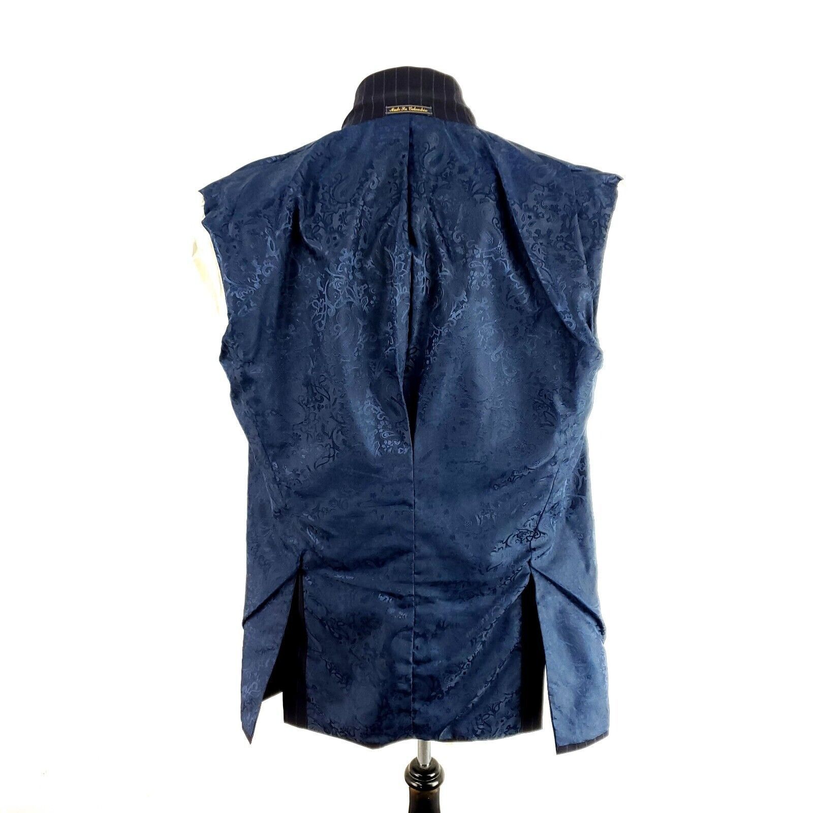 Tommy Hilfiger Tommy Hilfiger Wool 3 Button 2 Piece Suit 40R Blue Striped 3 Size 40R - 12 Thumbnail
