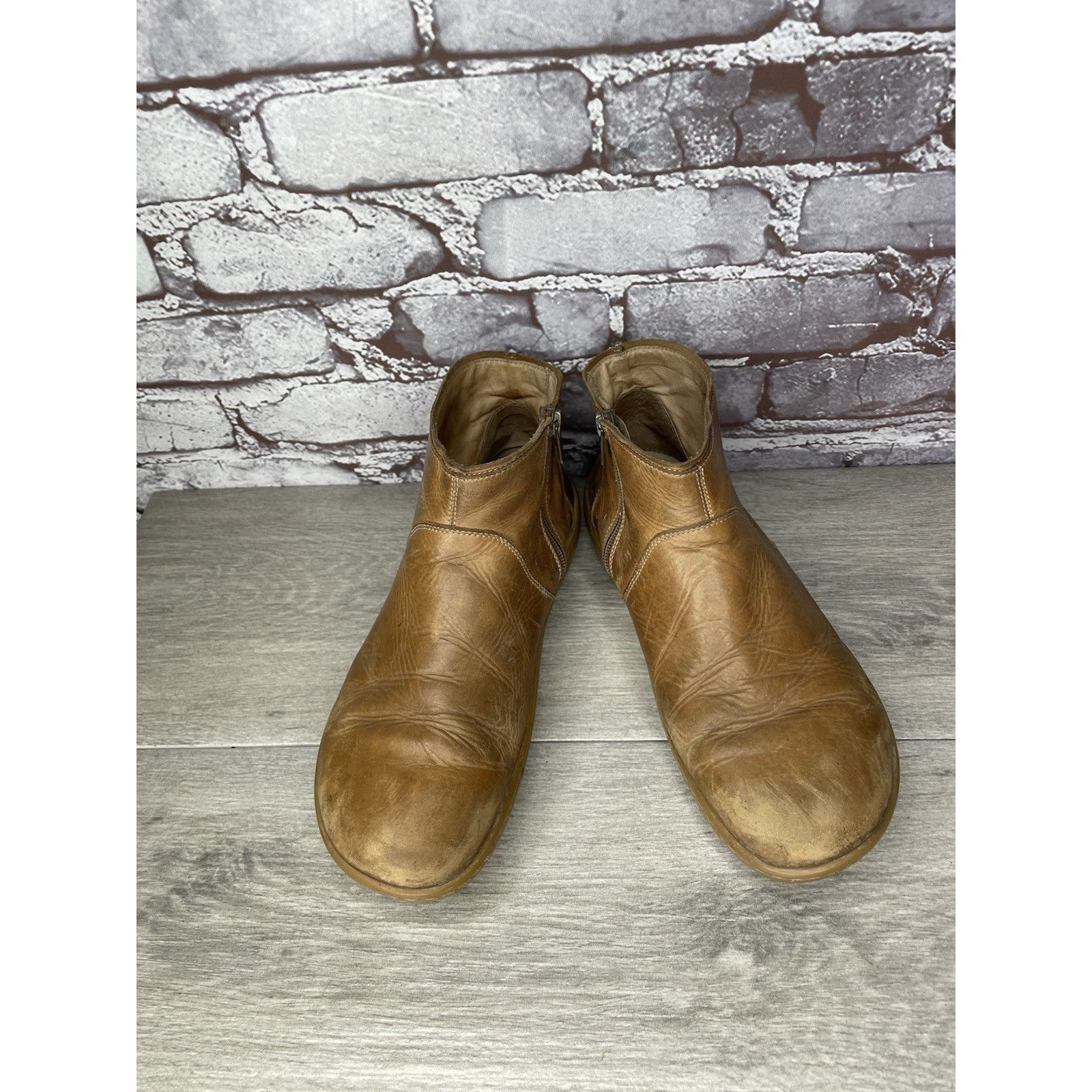 Birkenstock Birkenstock Boots Brown Leather Ankle Zip Comfort Walking Sh Size US 9.5 / IT 39.5 - 14 Thumbnail