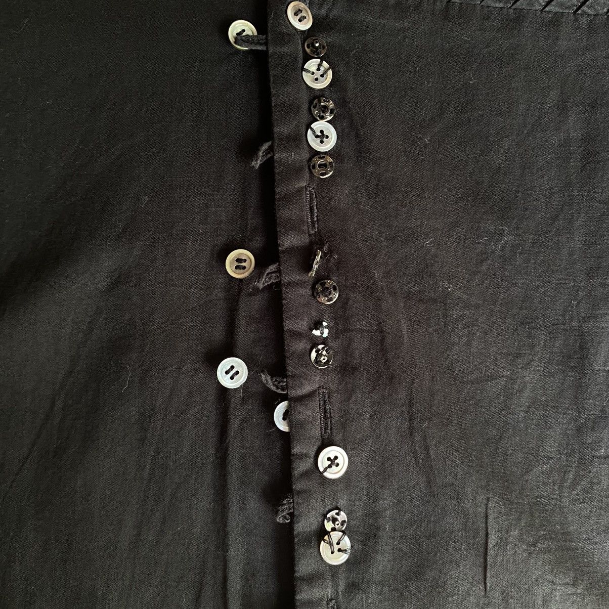 Sunao Kuwahara Sunao kuwahara Black textured shirt with mixed buttons Size M / US 6-8 / IT 42-44 - 7 Thumbnail