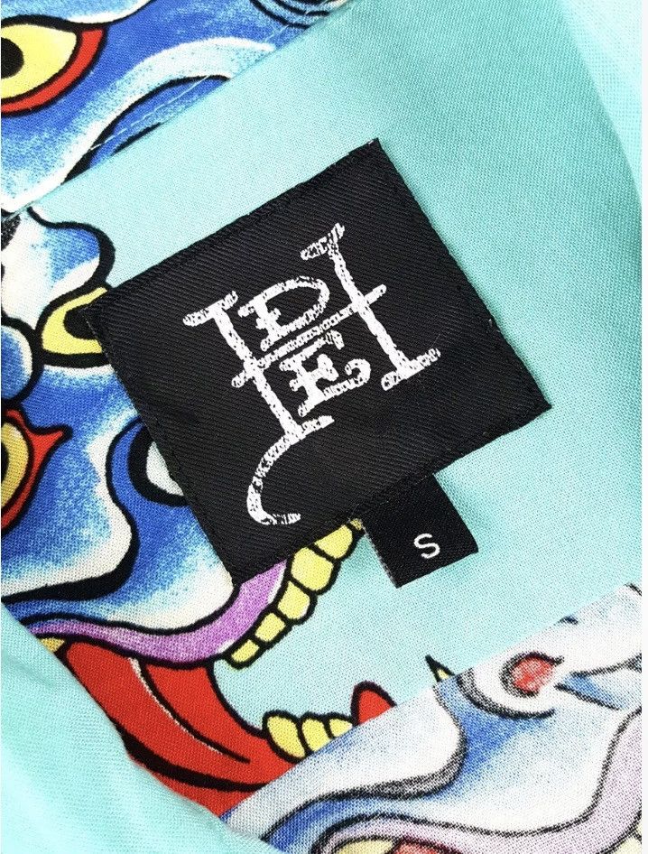 Ed Hardy Ed Hardy Oni Mask Hawaiian Club Turquoise Viscous Shirt Size US S / EU 44-46 / 1 - 4 Thumbnail