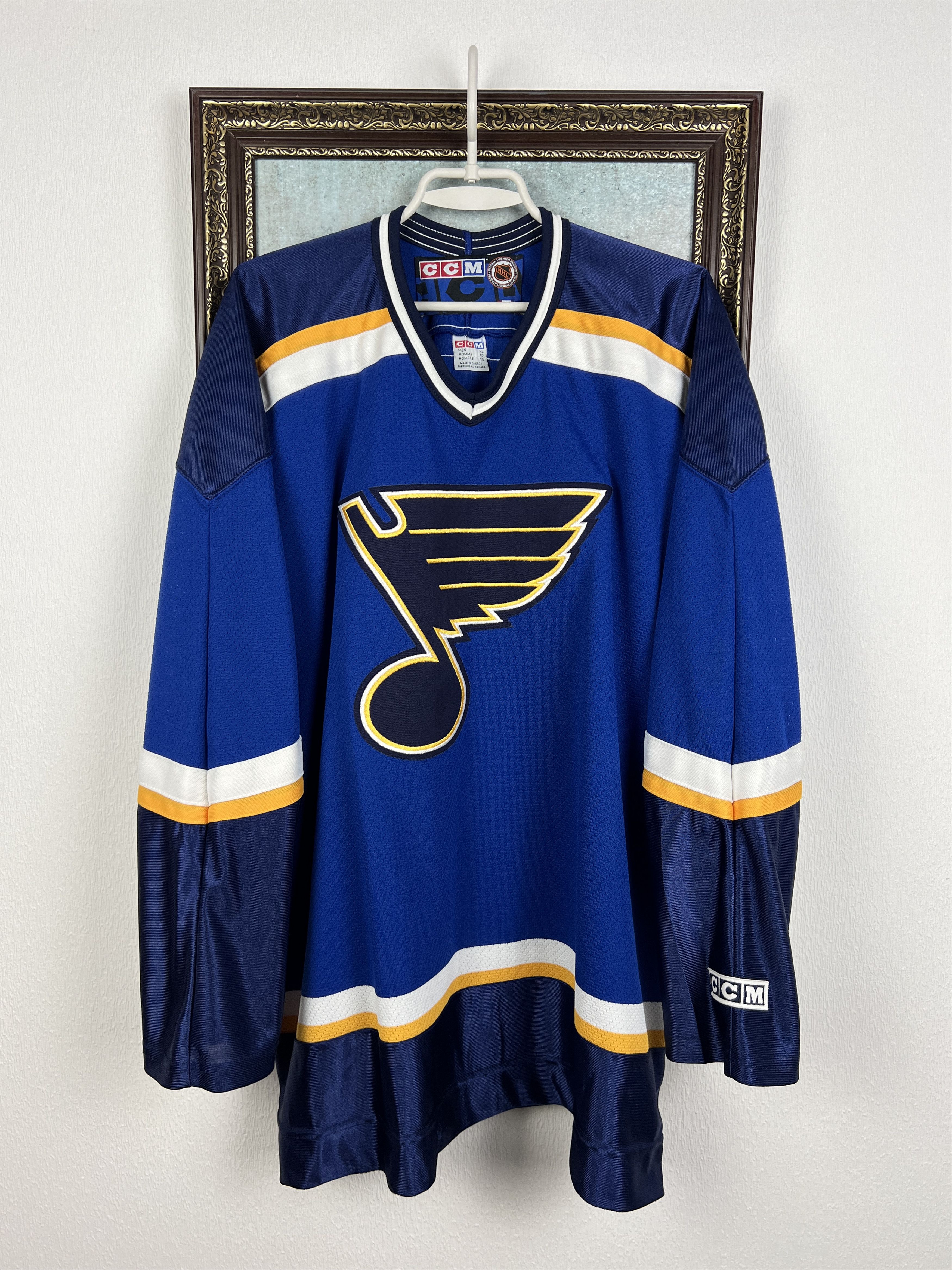 Ccm Vintage St. Louis Blues Ice Hockey Jersey NHL Trikot Rare Size US XL / EU 56 / 4 - 1 Thumbnail