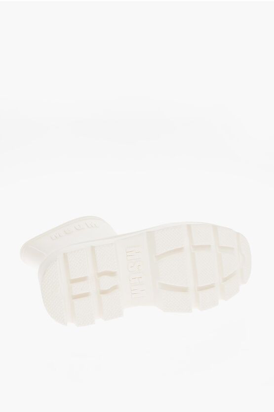 MSGM og1mm0724 Carrion Sole Rubber Boots in White Size US 8 / IT 38 - 5 Thumbnail